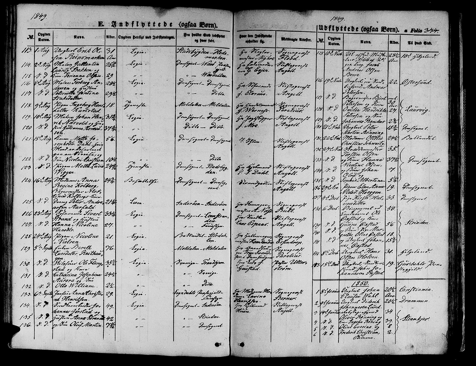 Ministerialprotokoller, klokkerbøker og fødselsregistre - Sør-Trøndelag, SAT/A-1456/602/L0137: Klokkerbok nr. 602C05, 1846-1856, s. 344