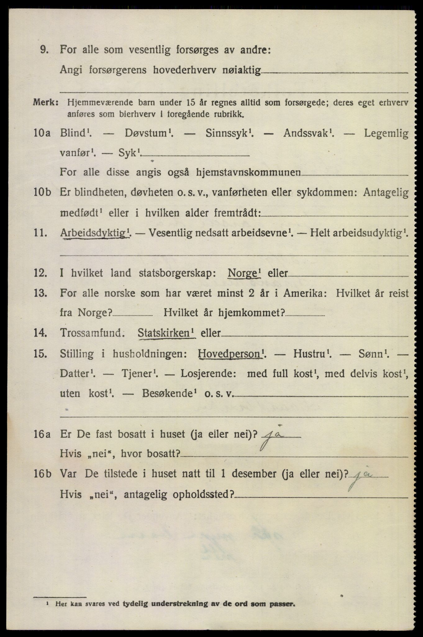 SAKO, Folketelling 1920 for 0824 Gransherad herred, 1920, s. 3249