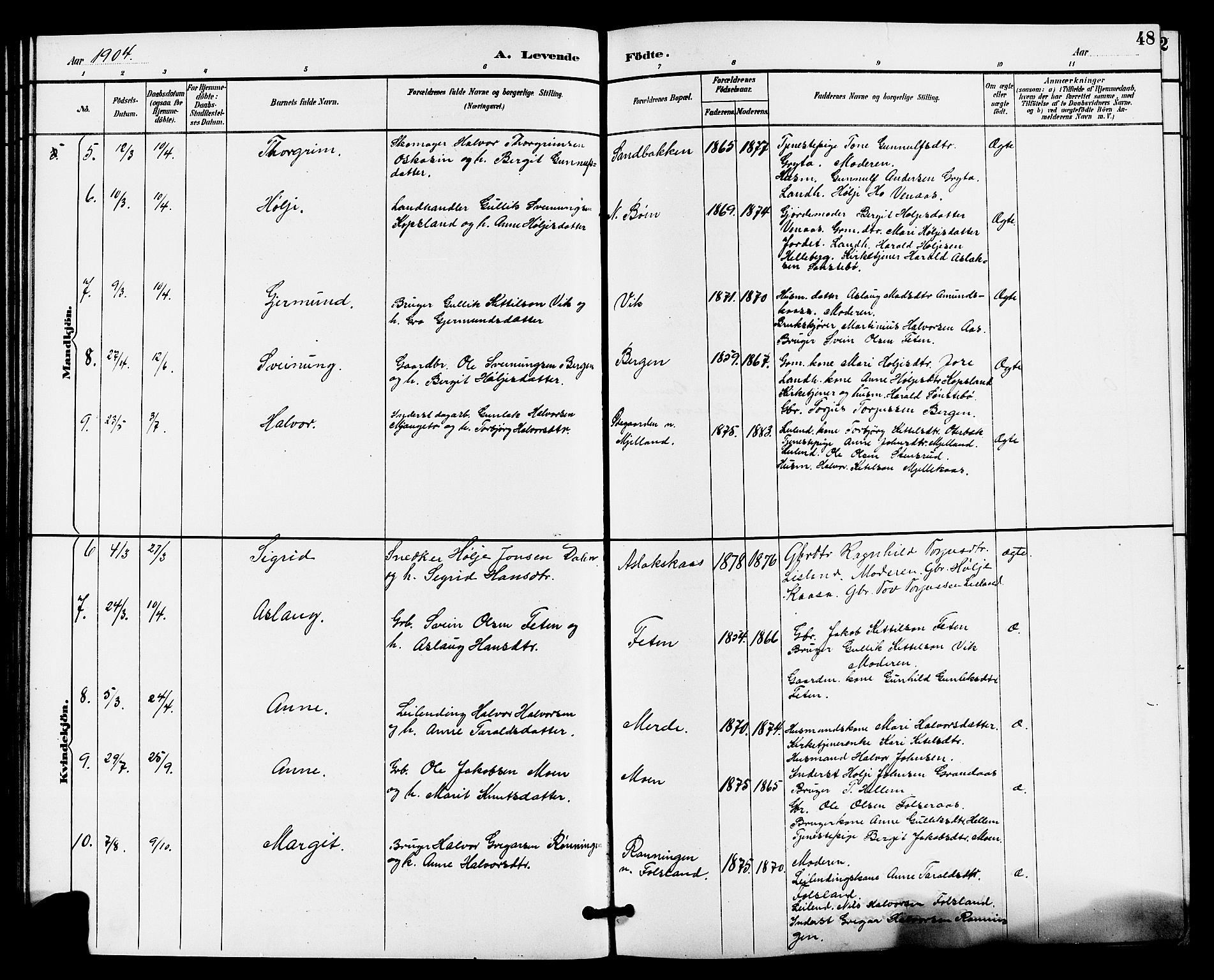 Gransherad kirkebøker, AV/SAKO-A-267/G/Ga/L0003: Klokkerbok nr. I 3, 1887-1915, s. 48