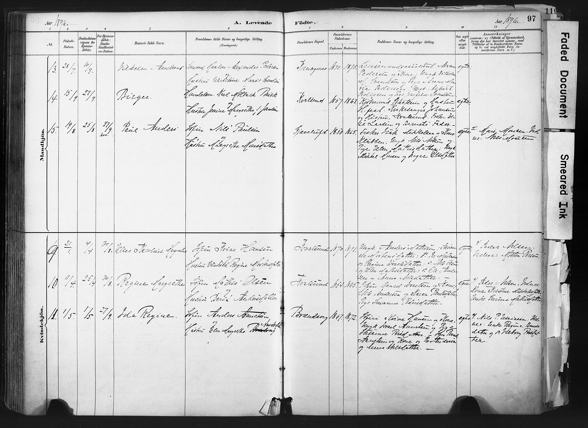 Hammerfest sokneprestkontor, SATØ/S-1347: Ministerialbok nr. 11 /2, 1885-1897, s. 97