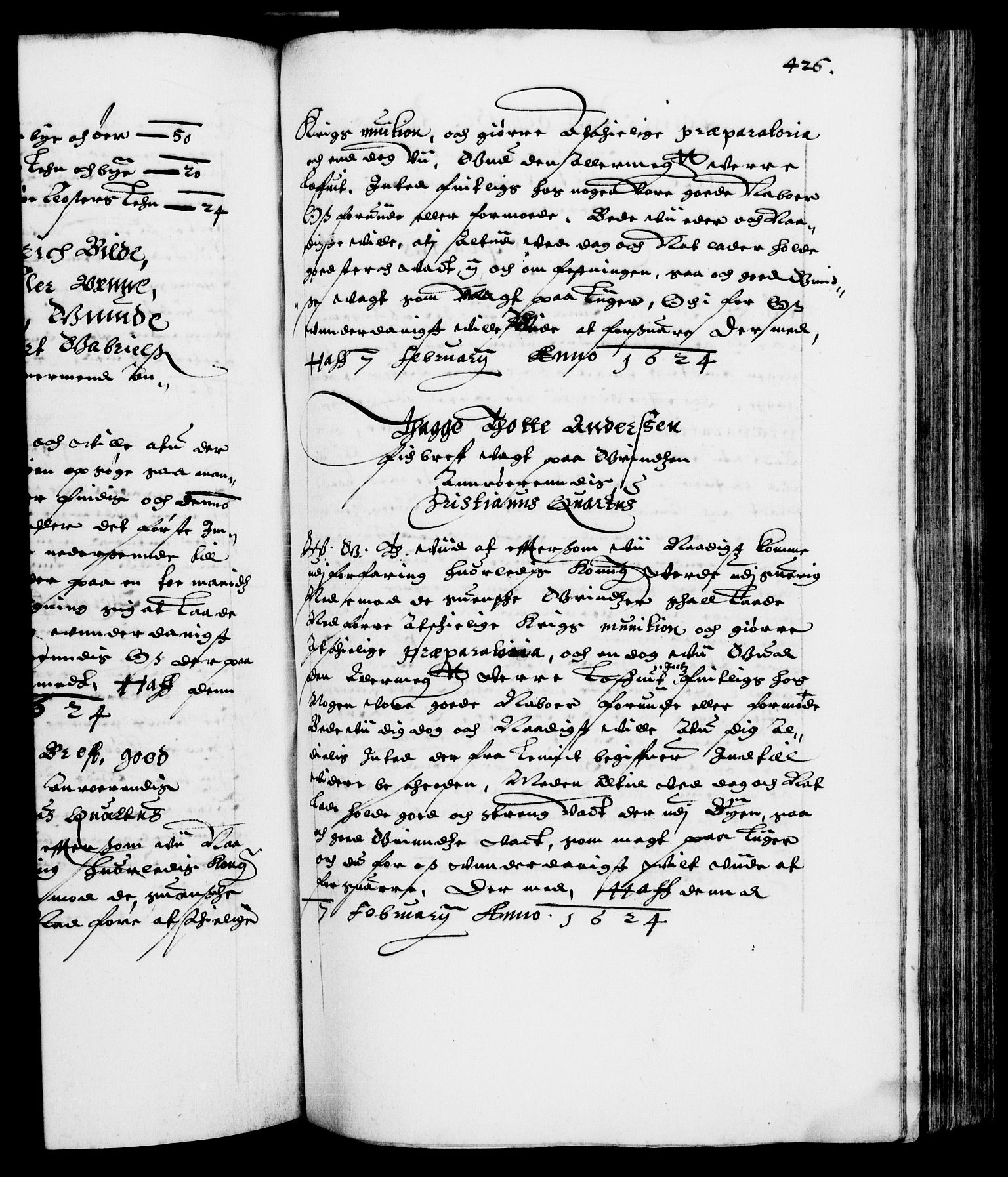 Danske Kanselli 1572-1799, AV/RA-EA-3023/F/Fc/Fca/Fcab/L0004: Norske tegnelser (mikrofilm), 1617-1627, s. 426a