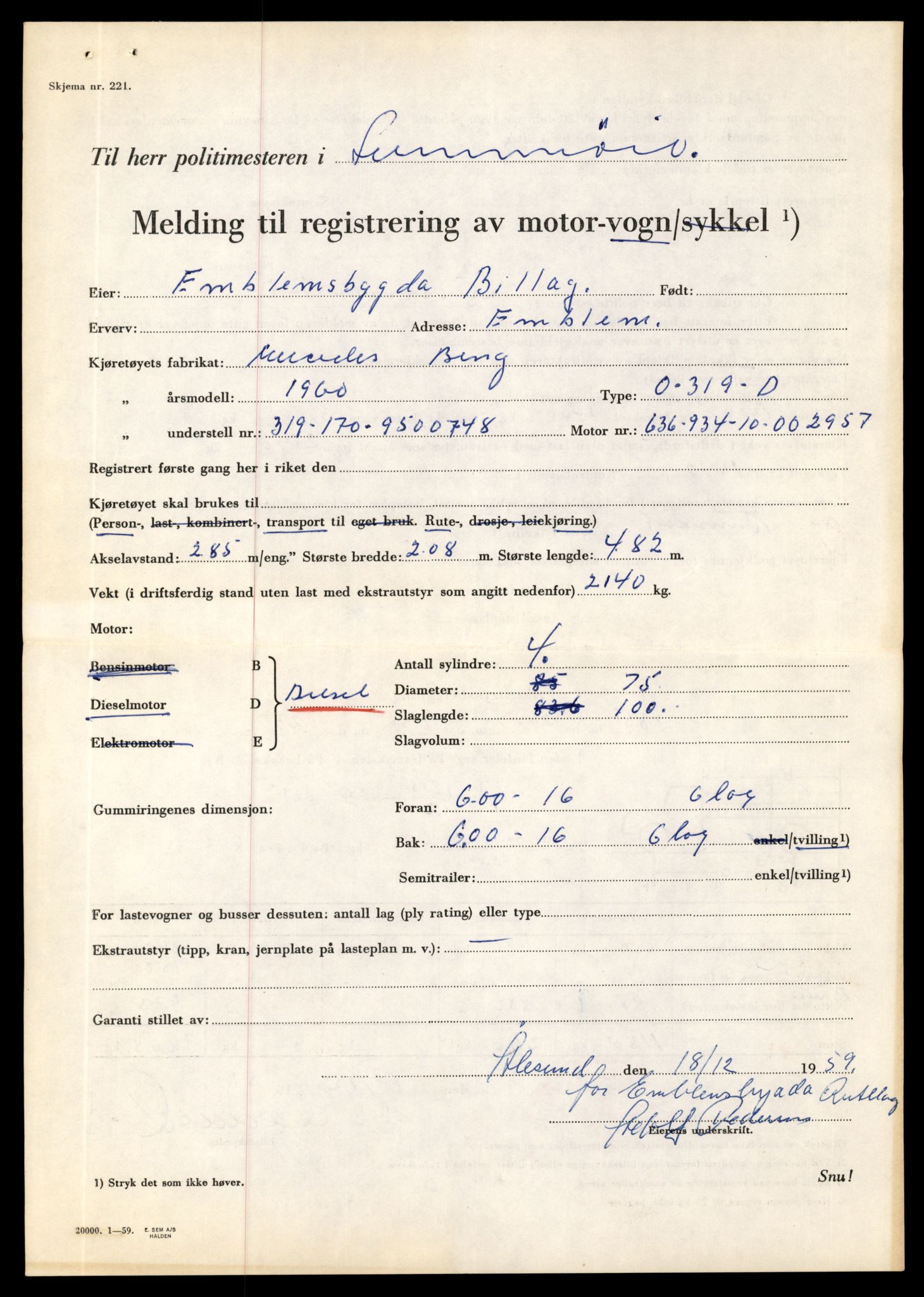 Møre og Romsdal vegkontor - Ålesund trafikkstasjon, AV/SAT-A-4099/F/Fe/L0012: Registreringskort for kjøretøy T 1290 - T 1450, 1927-1998, s. 469