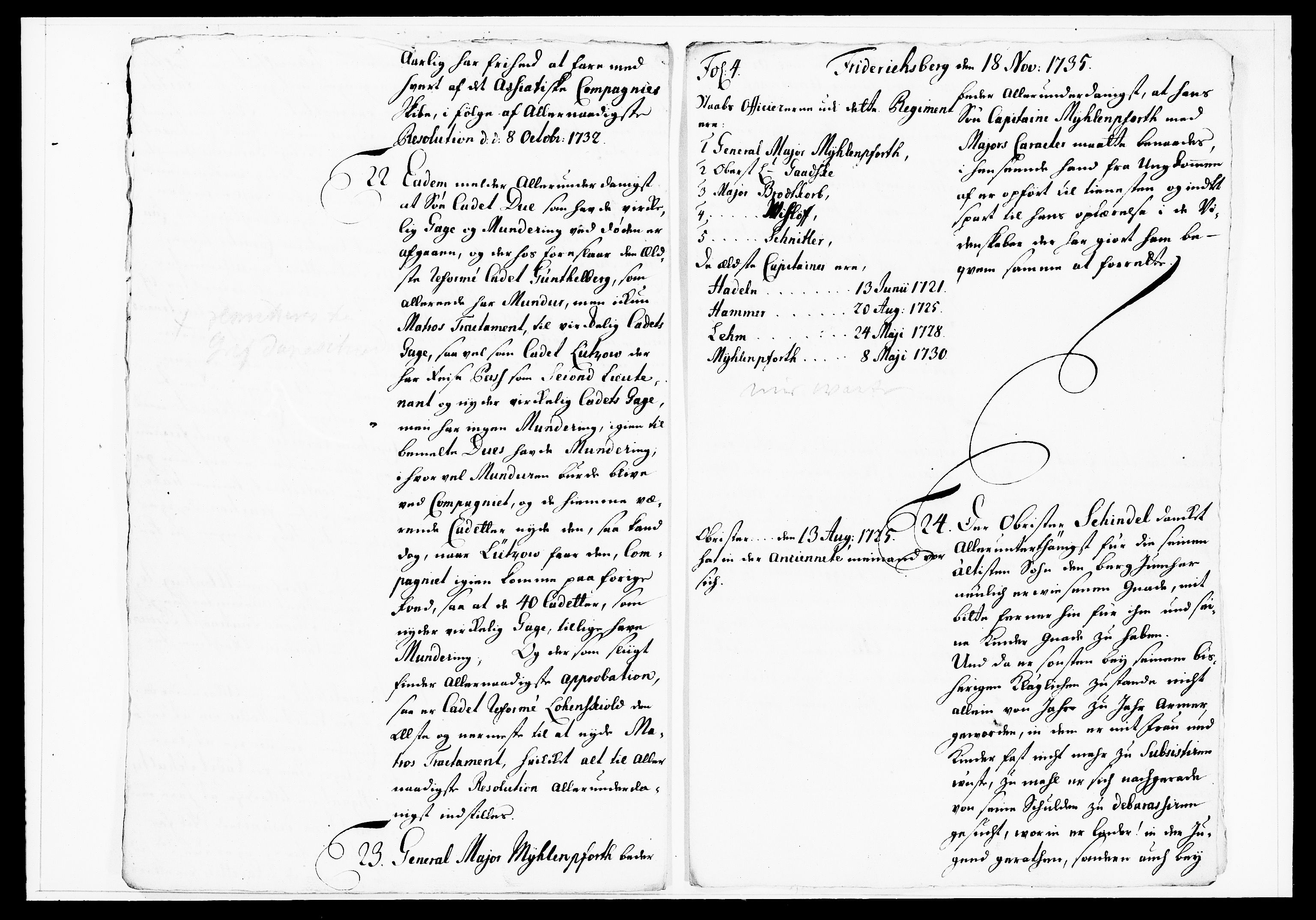 Krigskollegiet, Krigskancelliet, DRA/A-0006/-/1122-1129: Refererede sager, 1735, s. 537