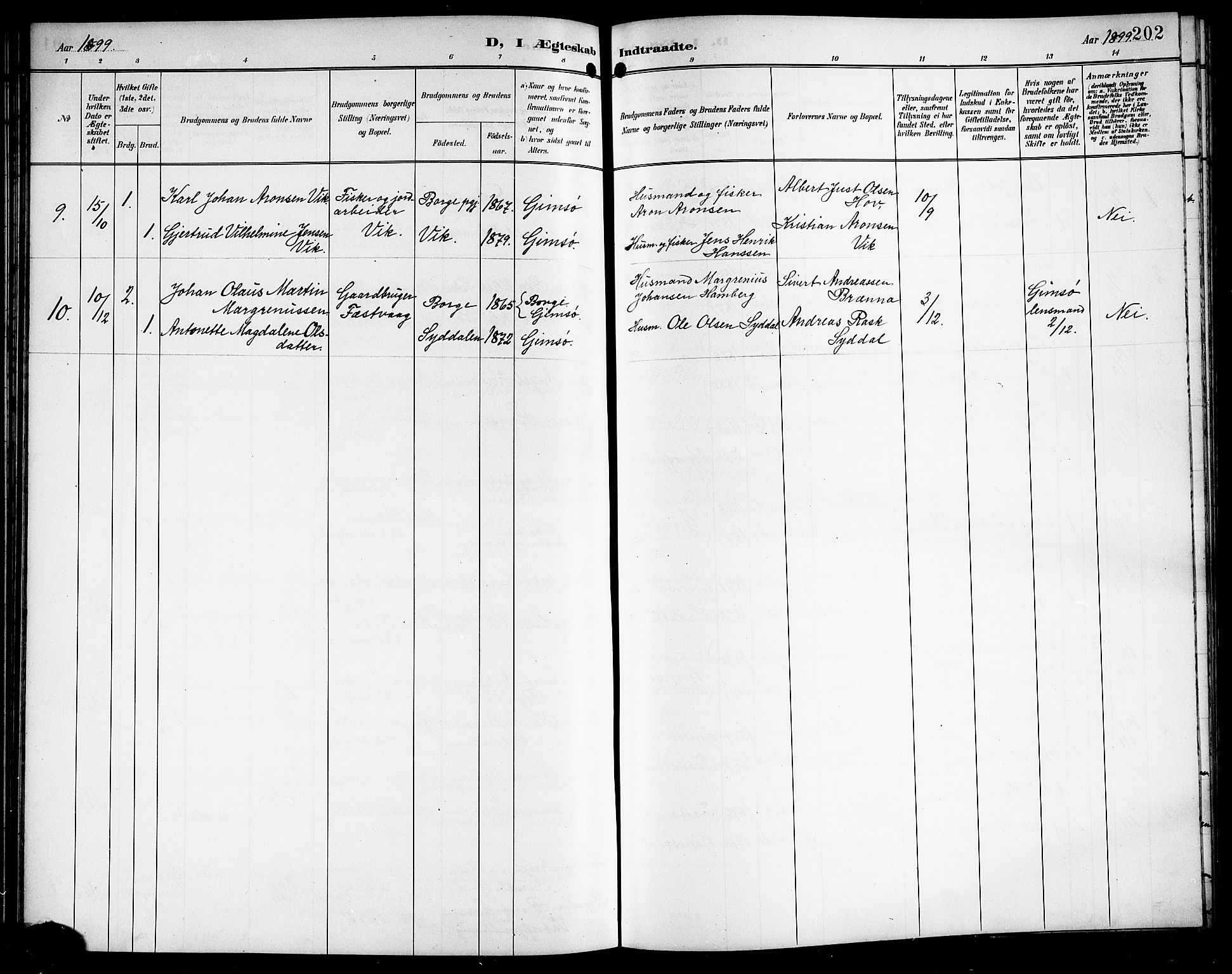 Ministerialprotokoller, klokkerbøker og fødselsregistre - Nordland, AV/SAT-A-1459/876/L1105: Klokkerbok nr. 876C04, 1896-1914, s. 202