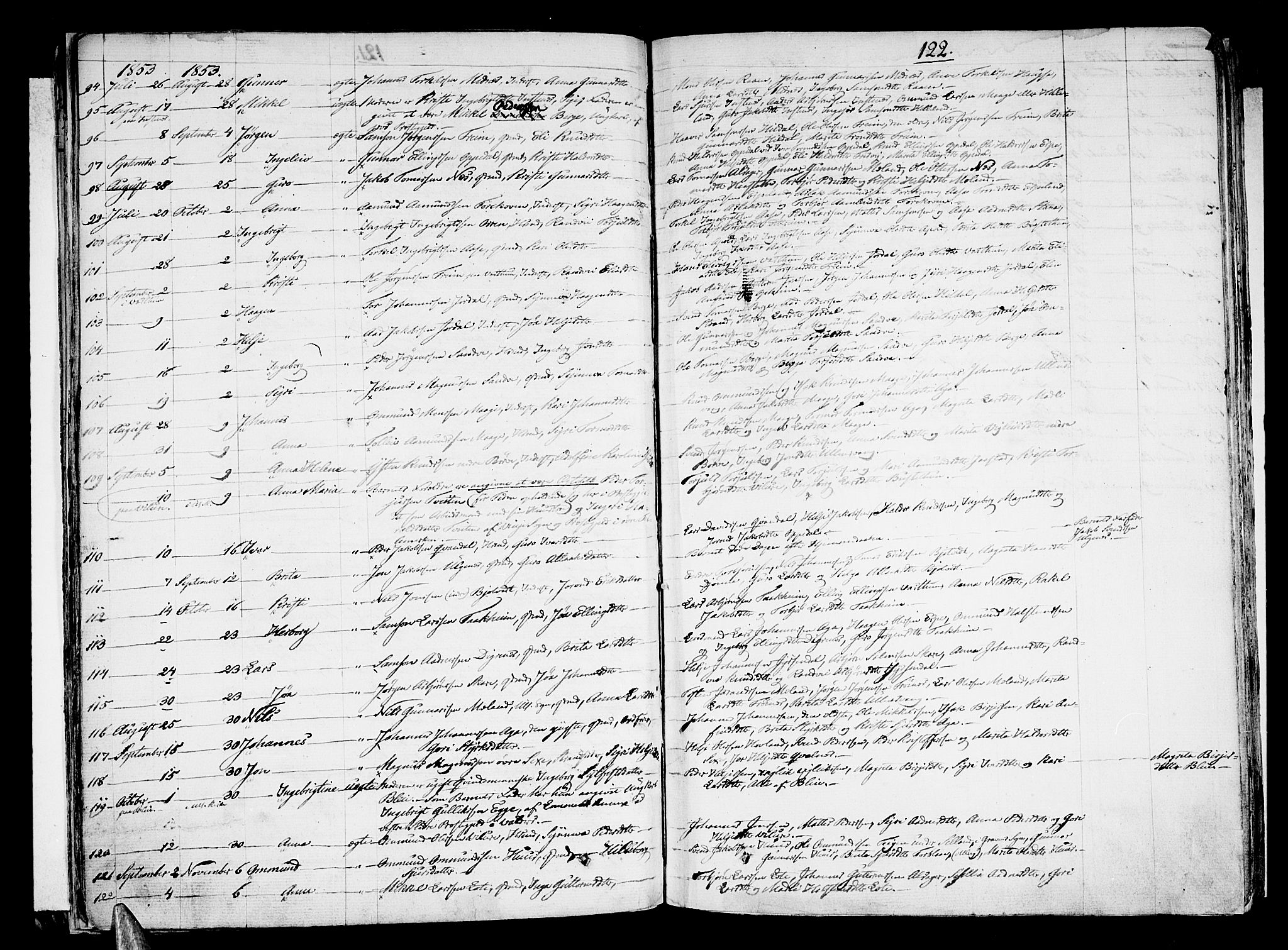 Ullensvang sokneprestembete, AV/SAB-A-78701/H/Haa: Ministerialbok nr. A 10, 1825-1853, s. 122