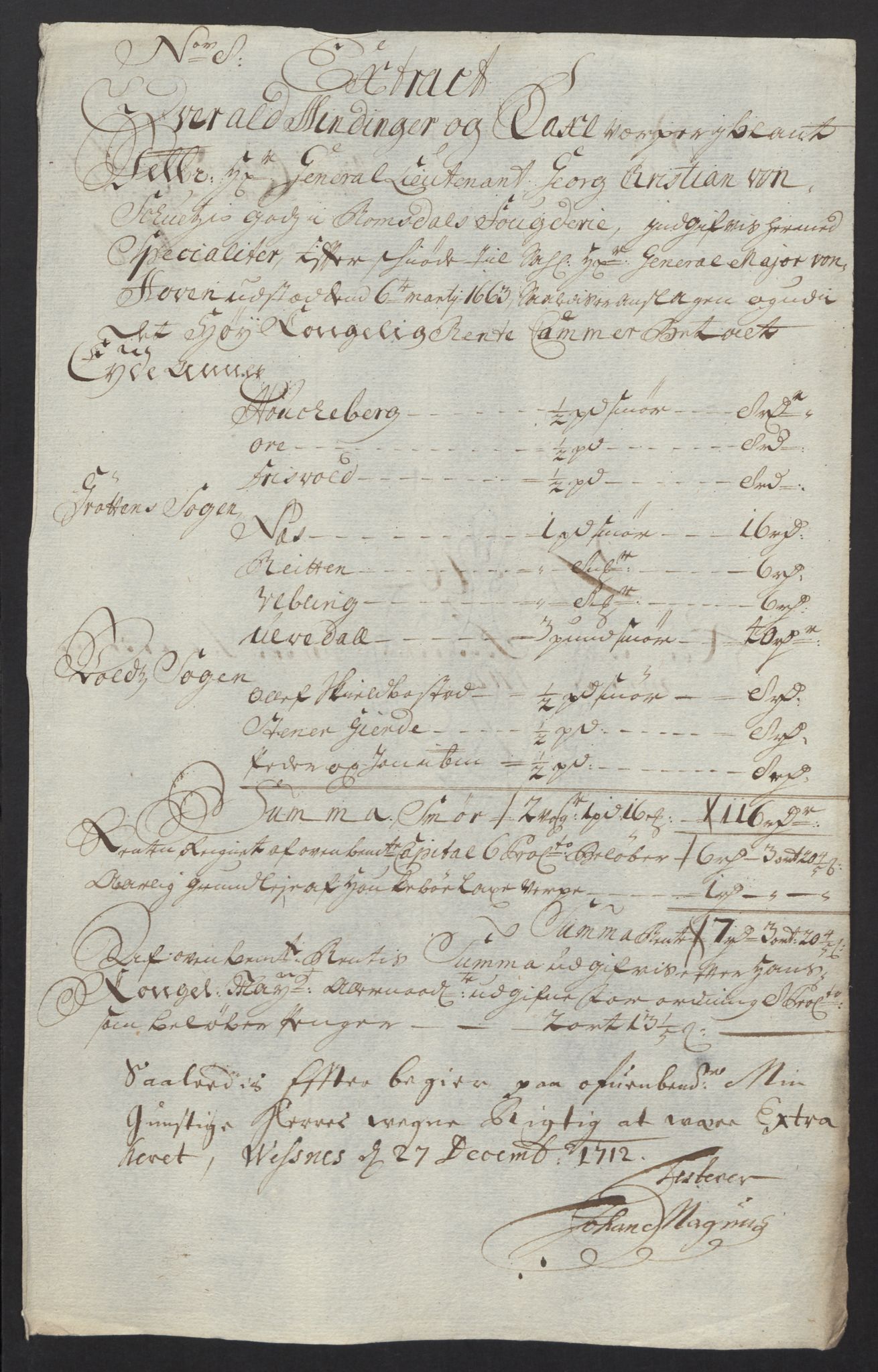 Rentekammeret inntil 1814, Reviderte regnskaper, Fogderegnskap, AV/RA-EA-4092/R55/L3661: Fogderegnskap Romsdal, 1712, s. 105