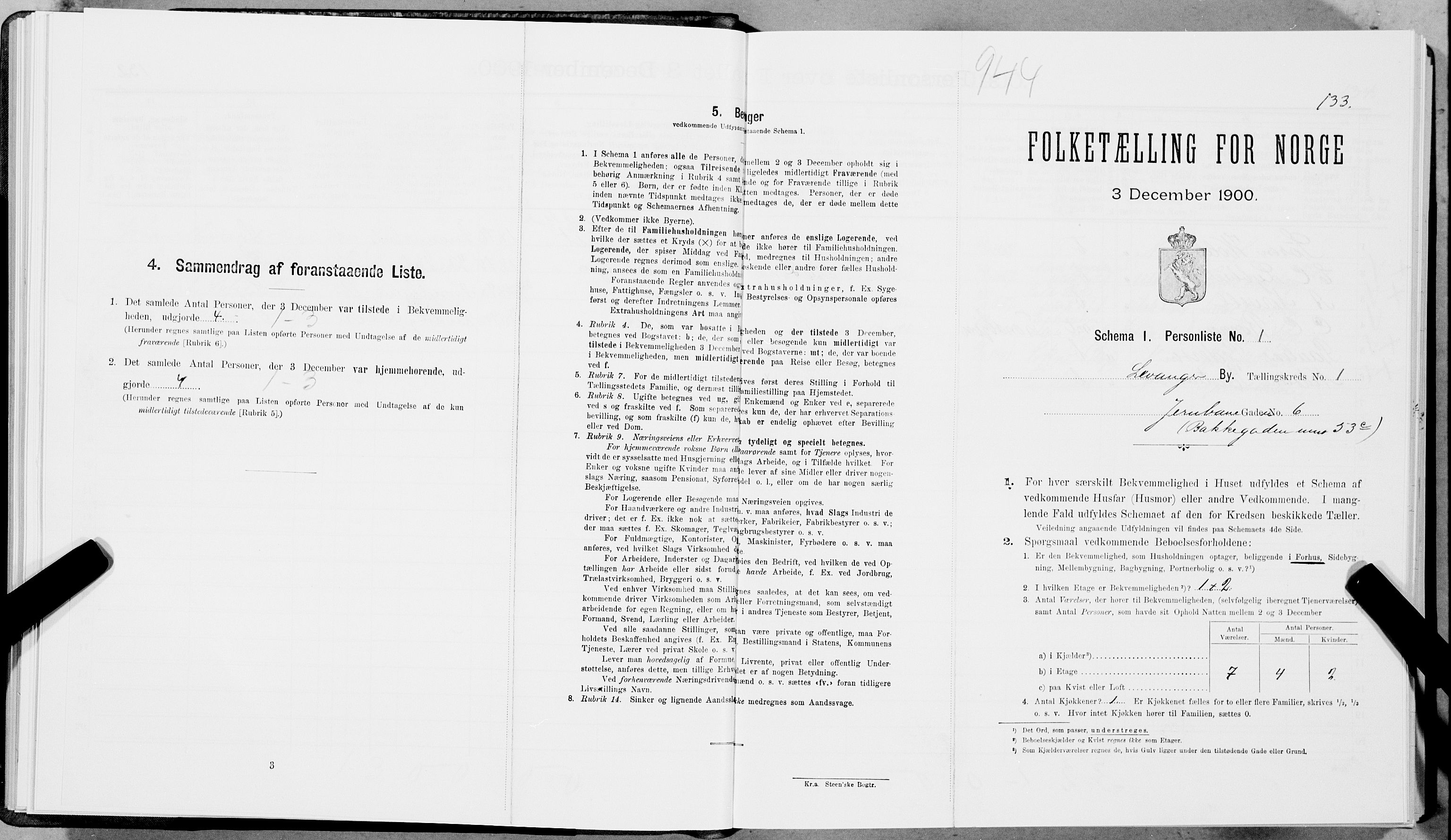 SAT, Folketelling 1900 for 1701 Levanger kjøpstad, 1900, s. 142