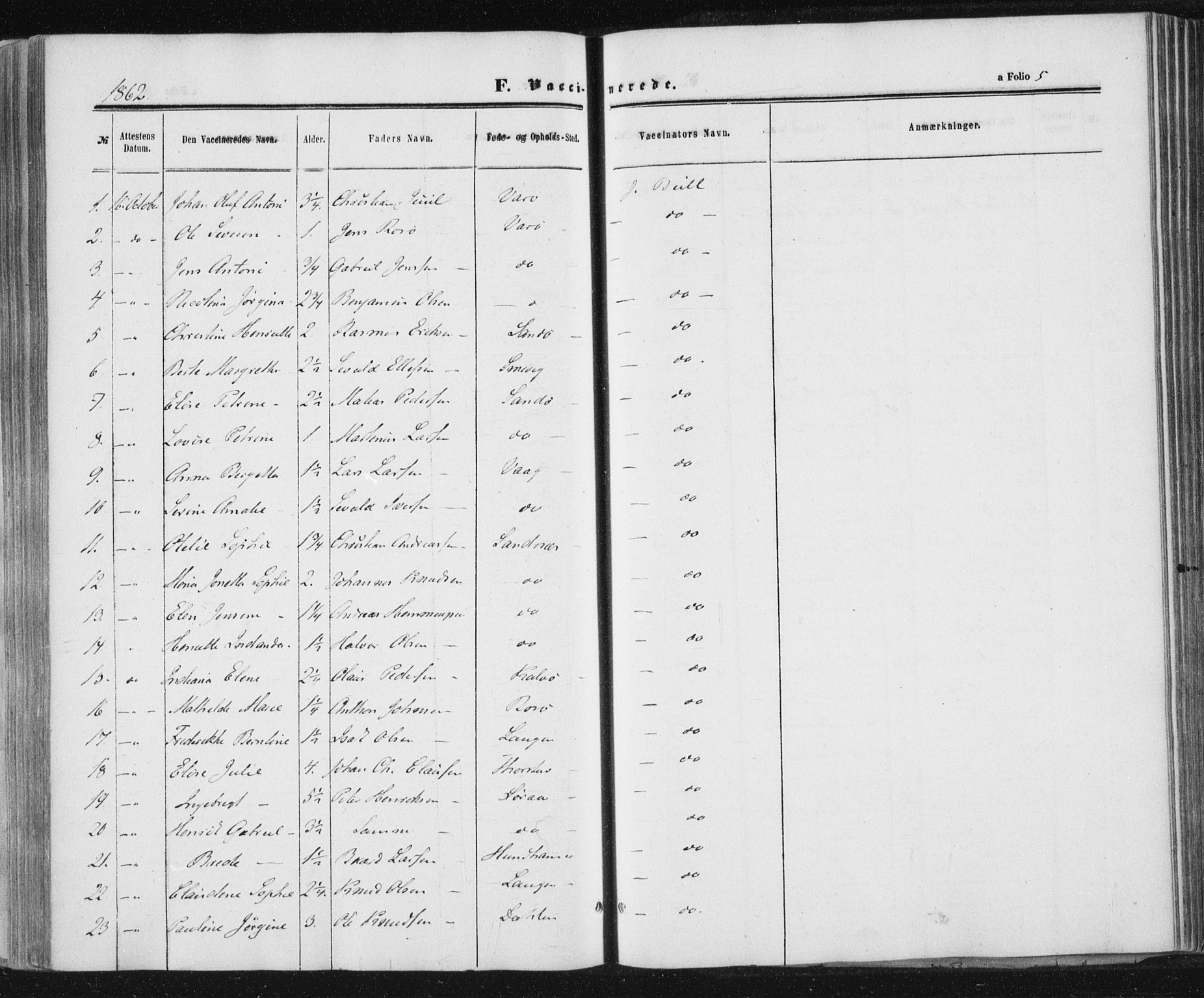 Ministerialprotokoller, klokkerbøker og fødselsregistre - Nord-Trøndelag, SAT/A-1458/784/L0670: Ministerialbok nr. 784A05, 1860-1876, s. 5