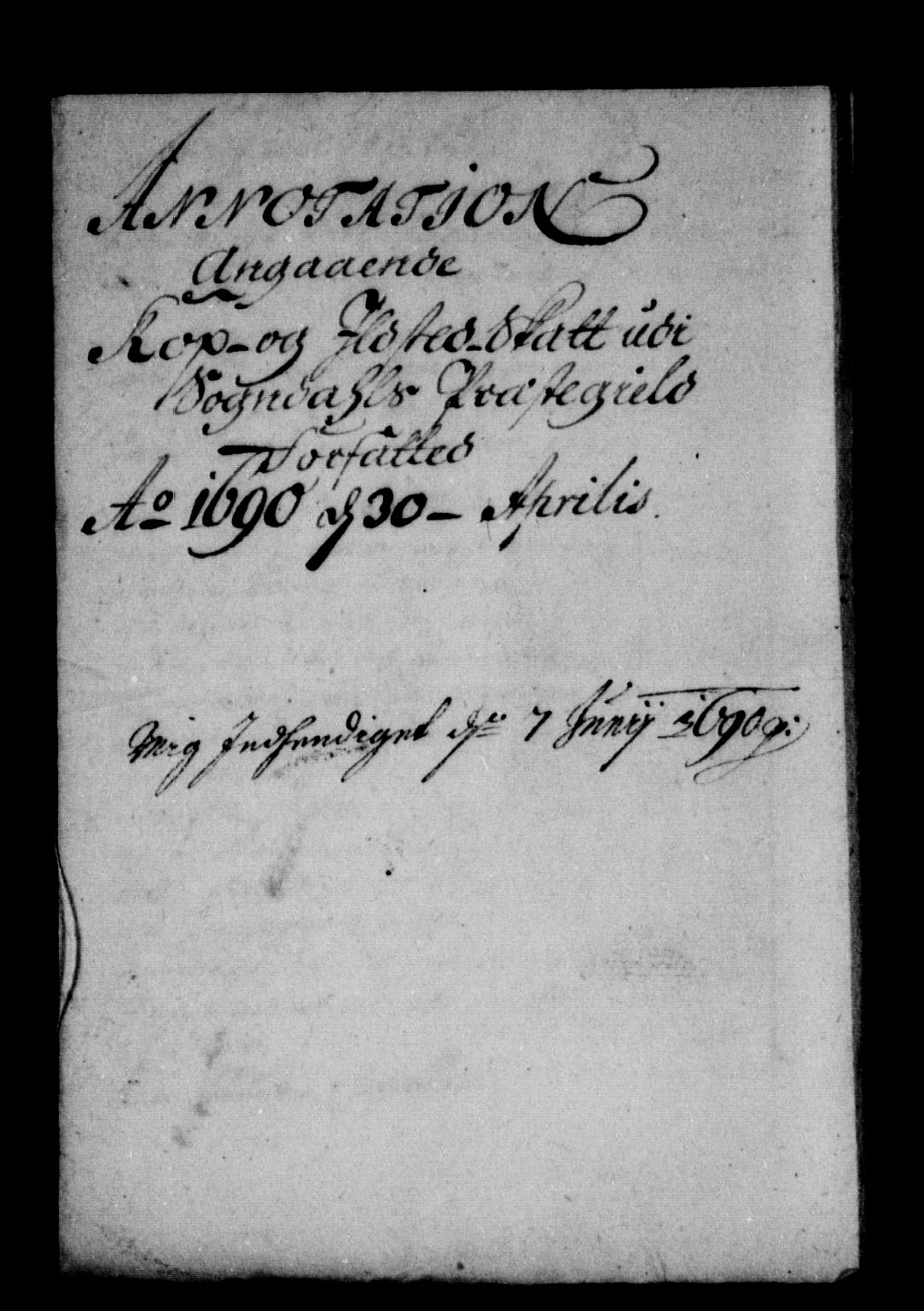 Rentekammeret inntil 1814, Reviderte regnskaper, Stiftamtstueregnskaper, Bergen stiftamt, RA/EA-6043/R/Rc/L0093: Bergen stiftamt, 1690