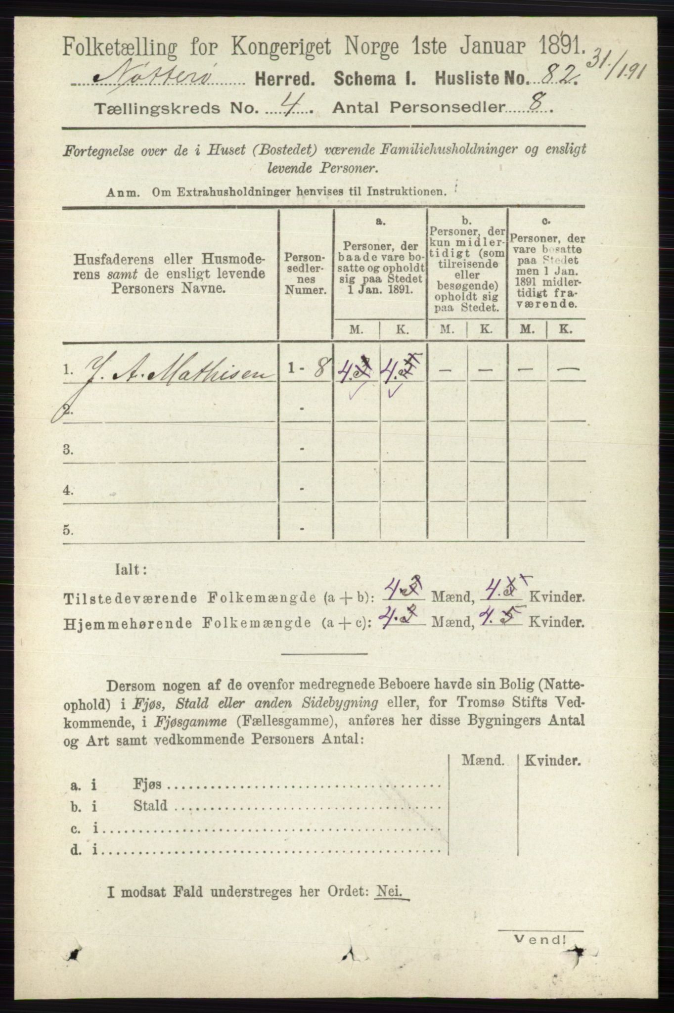 RA, Folketelling 1891 for 0722 Nøtterøy herred, 1891, s. 2025