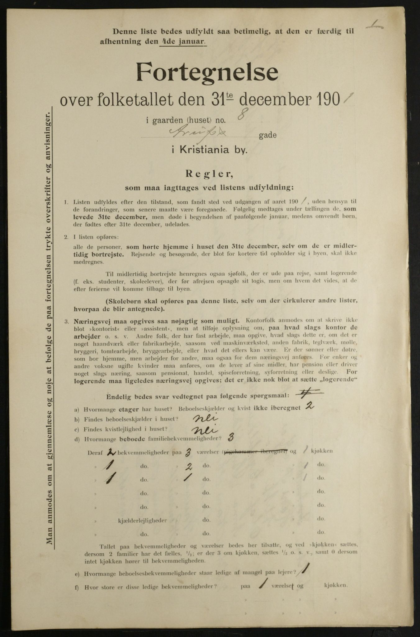 OBA, Kommunal folketelling 31.12.1901 for Kristiania kjøpstad, 1901, s. 432