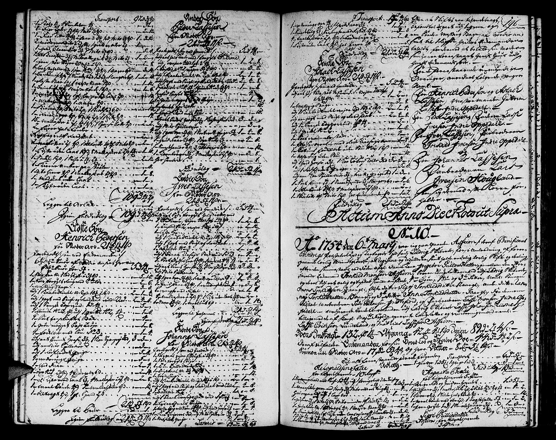 Ytre Sogn tingrett, AV/SAB-A-2601/1/H/Ha/L0007a: Skifteprotokoll, 1750-1756, s. 195b-196a