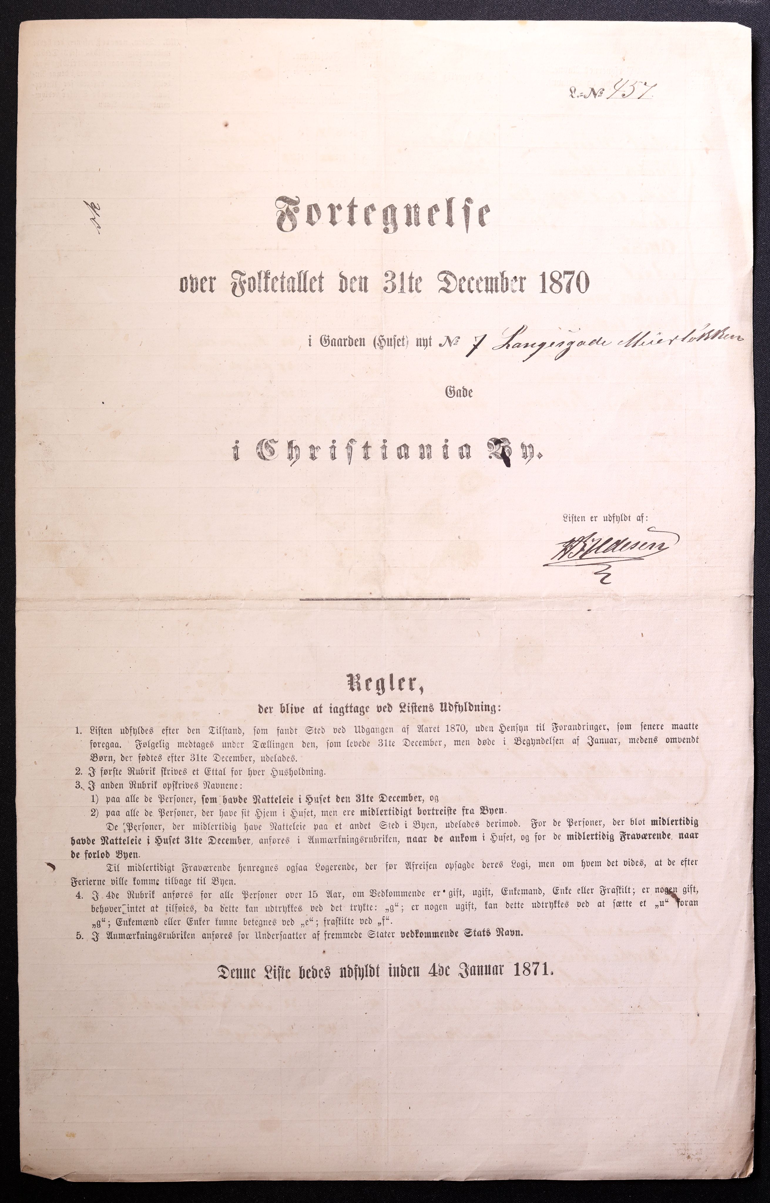 RA, Folketelling 1870 for 0301 Kristiania kjøpstad, 1870, s. 1890