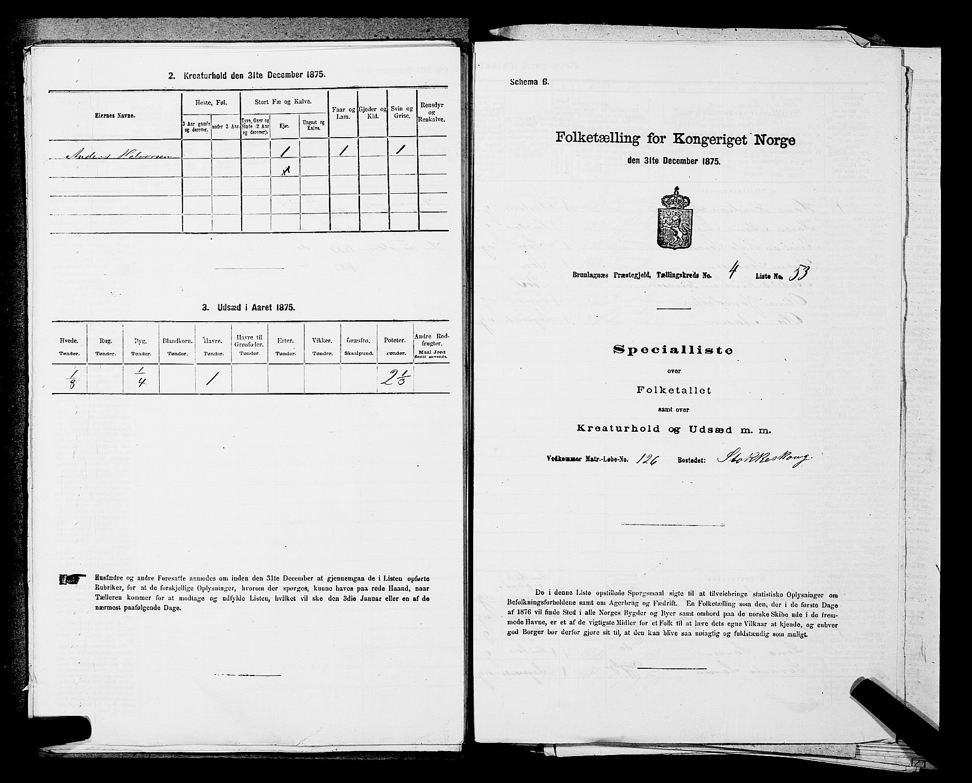 SAKO, Folketelling 1875 for 0726P Brunlanes prestegjeld, 1875, s. 556