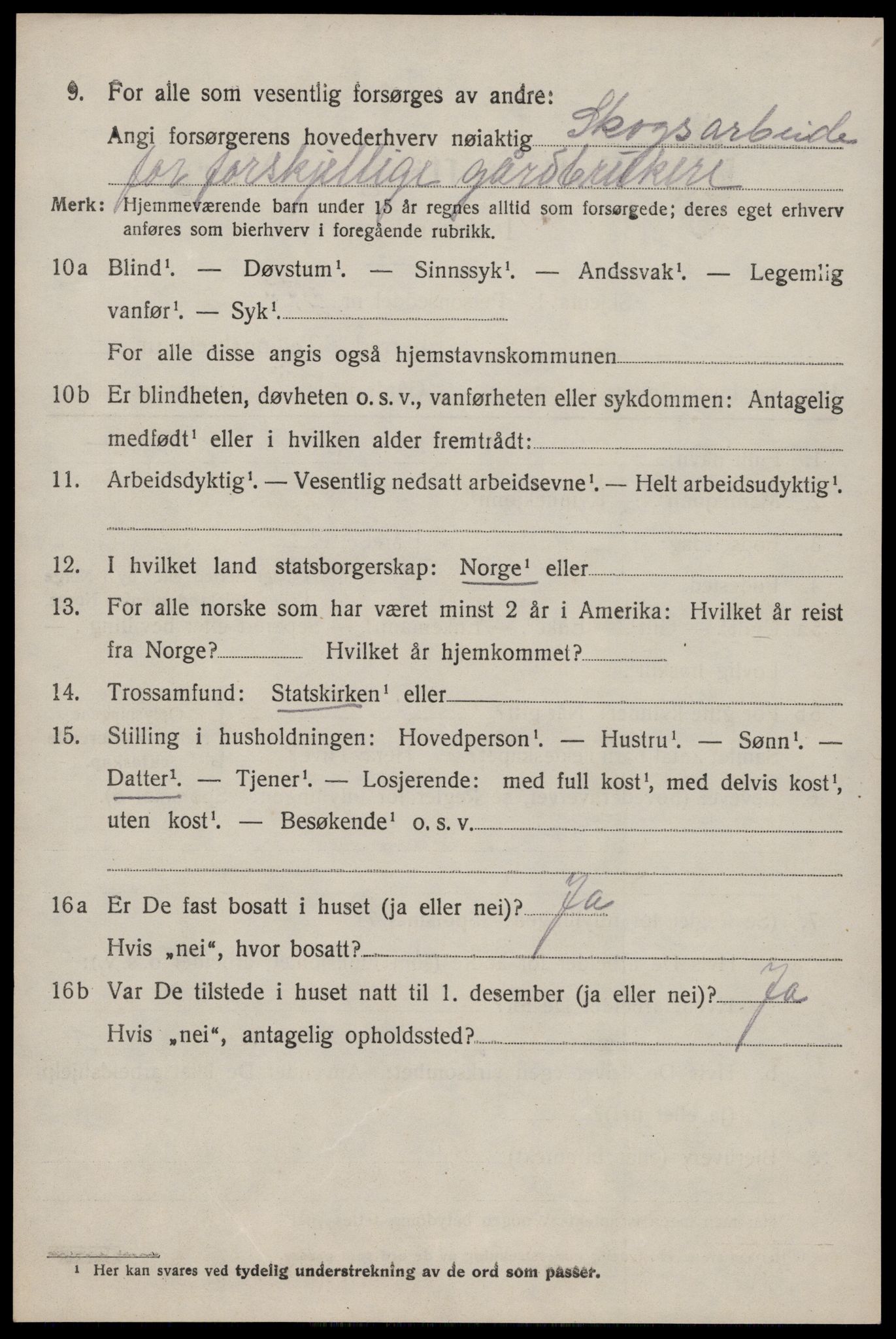 SAKO, Folketelling 1920 for 0830 Nissedal herred, 1920, s. 3030