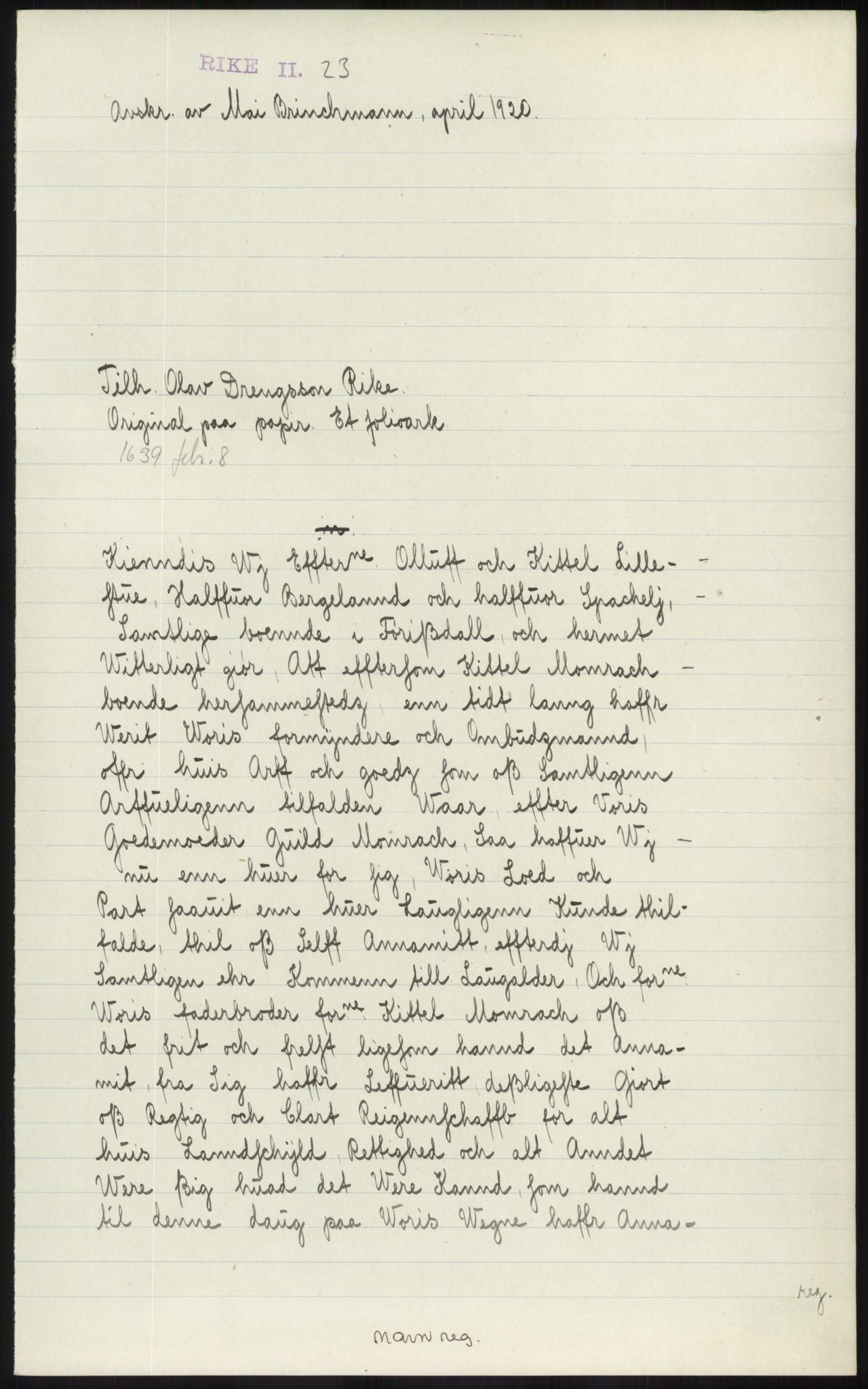Samlinger til kildeutgivelse, Diplomavskriftsamlingen, AV/RA-EA-4053/H/Ha, s. 765