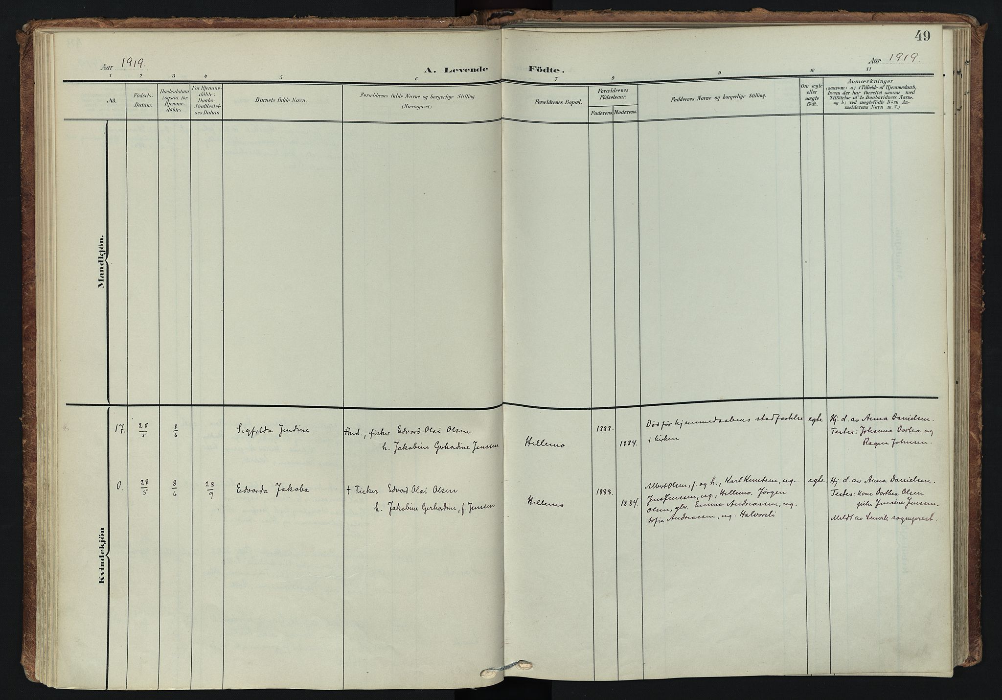 Tranøy sokneprestkontor, AV/SATØ-S-1313/I/Ia/Iaa/L0014kirke: Ministerialbok nr. 14, 1905-1919, s. 49