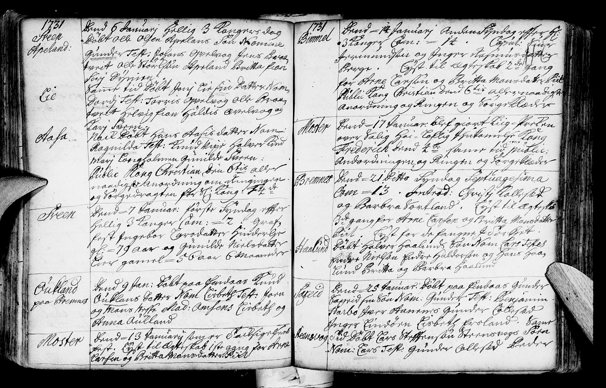 Finnås sokneprestembete, AV/SAB-A-99925/H/Ha/Haa/Haaa/L0001: Ministerialbok nr. A 1, 1718-1744, s. 116