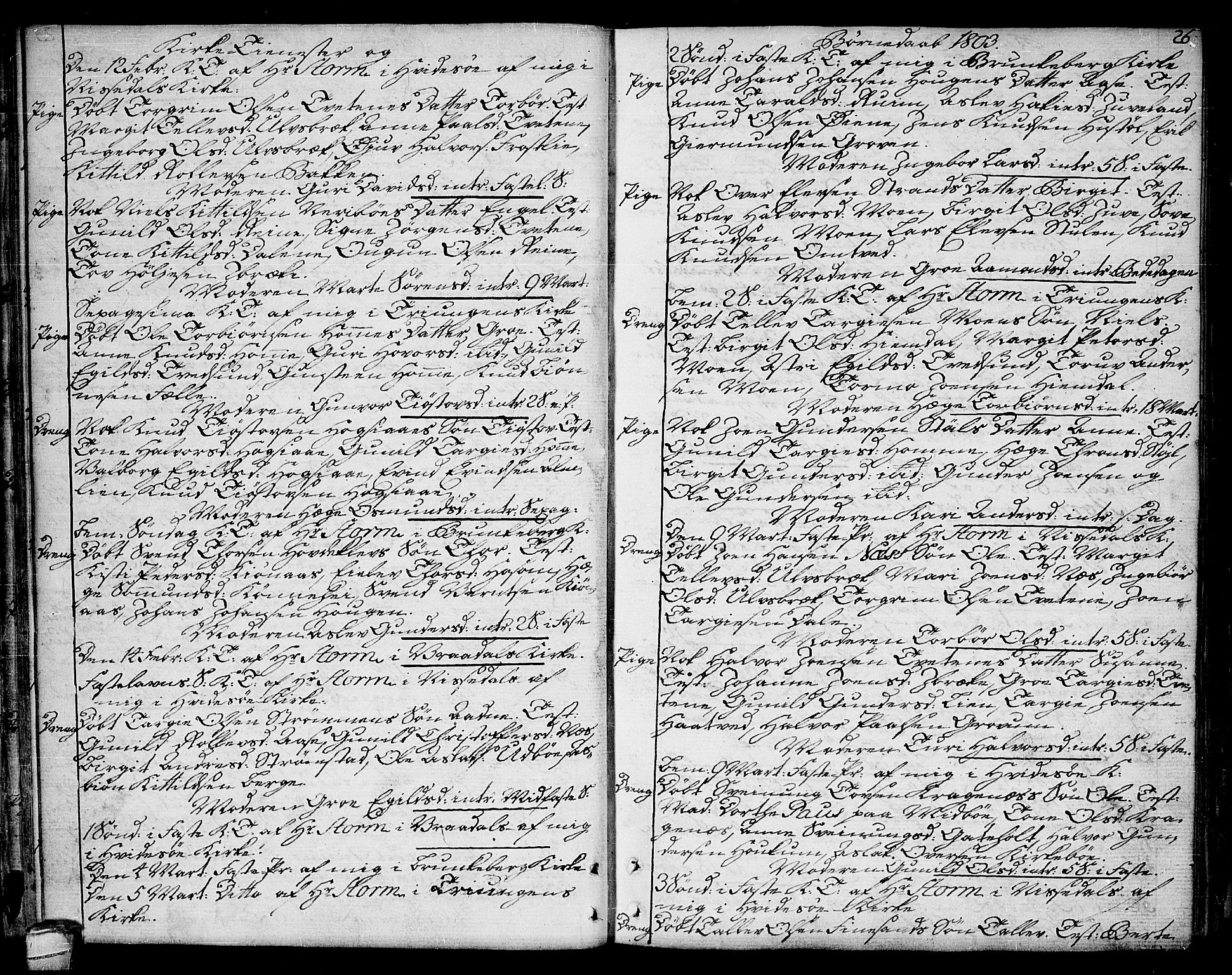 Kviteseid kirkebøker, AV/SAKO-A-276/F/Fa/L0004: Ministerialbok nr. I 4, 1800-1814, s. 26