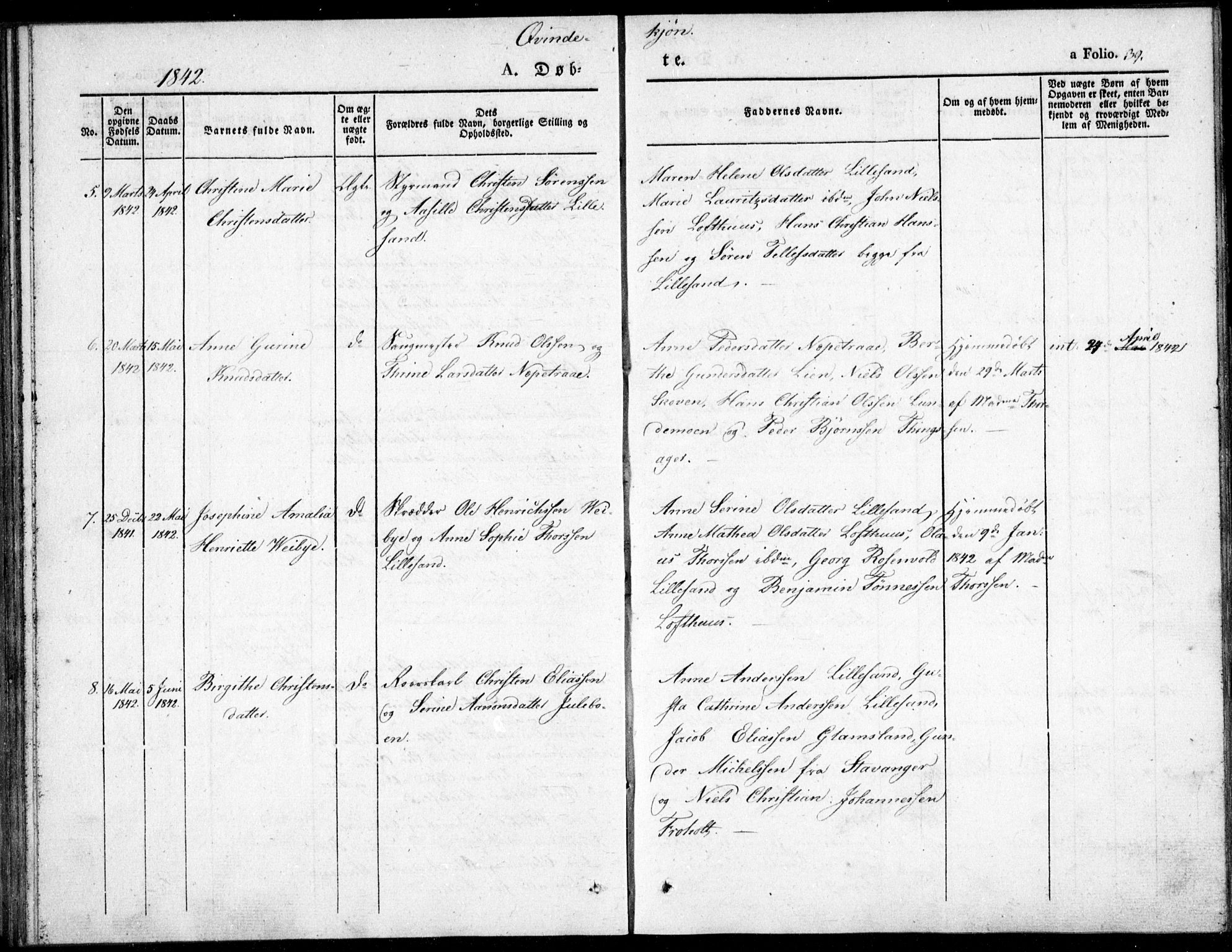 Vestre Moland sokneprestkontor, AV/SAK-1111-0046/F/Fb/Fbb/L0002: Klokkerbok nr. B 2, 1836-1851, s. 39