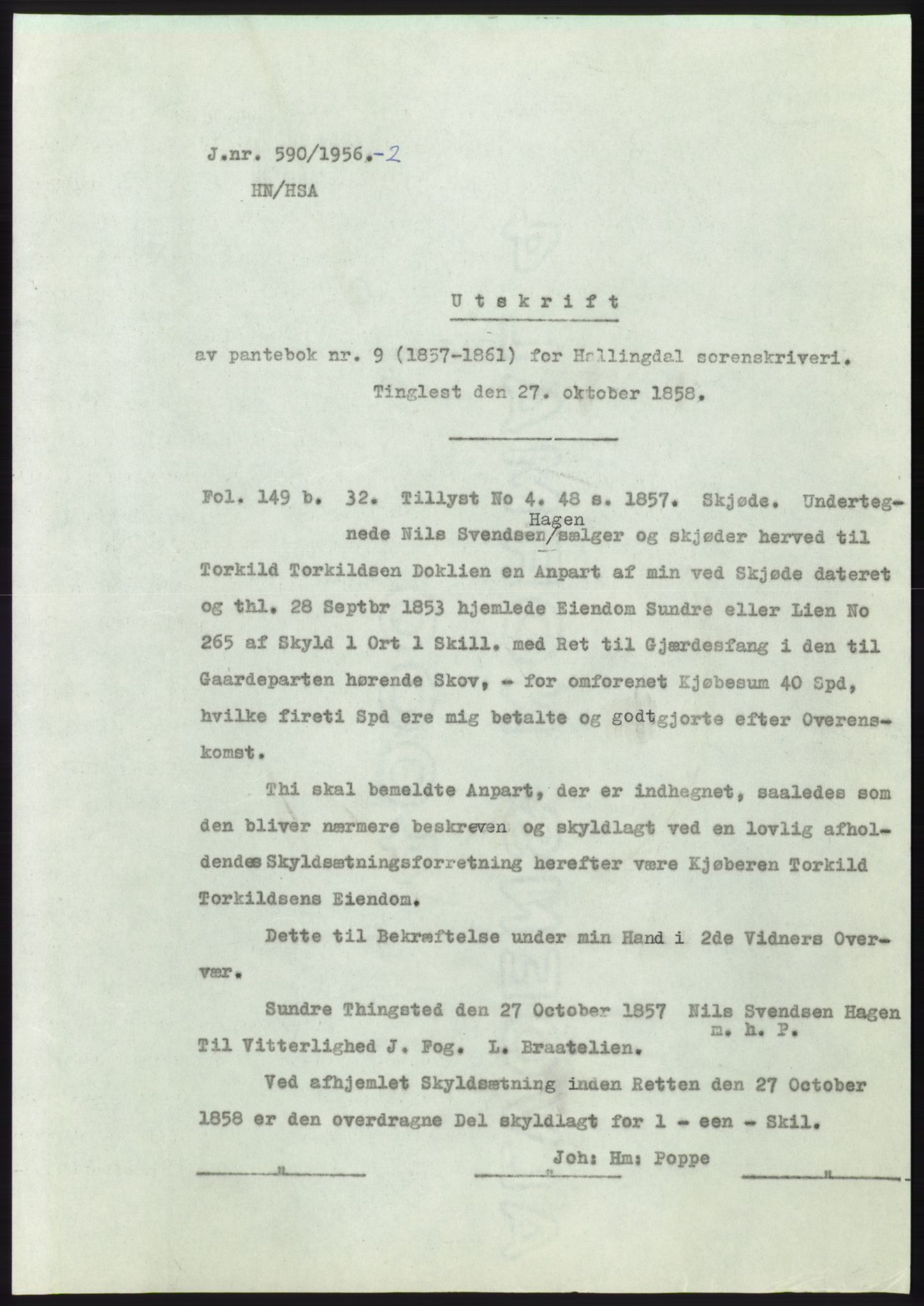 Statsarkivet i Kongsberg, SAKO/A-0001, 1956, s. 175