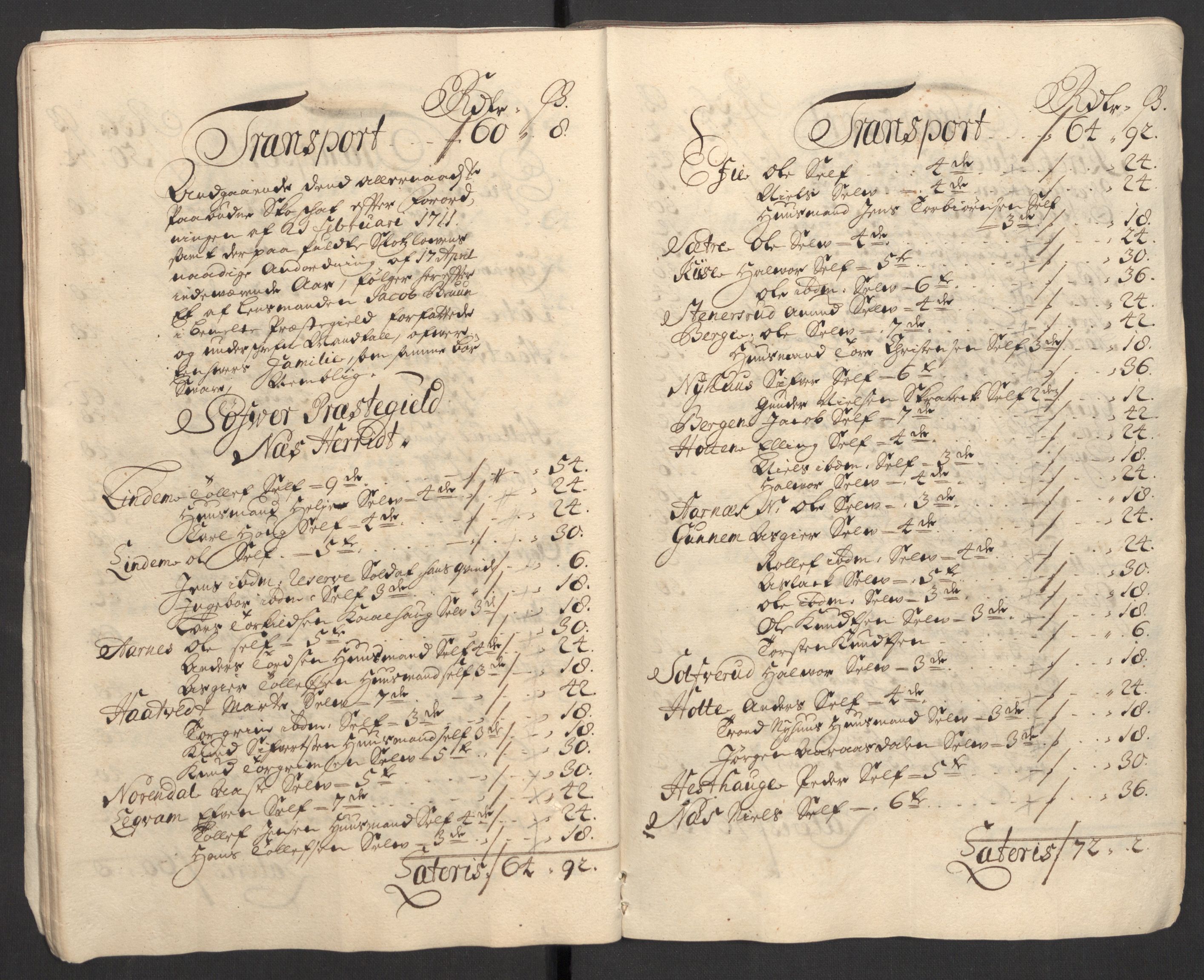 Rentekammeret inntil 1814, Reviderte regnskaper, Fogderegnskap, AV/RA-EA-4092/R36/L2121: Fogderegnskap Øvre og Nedre Telemark og Bamble, 1711, s. 18