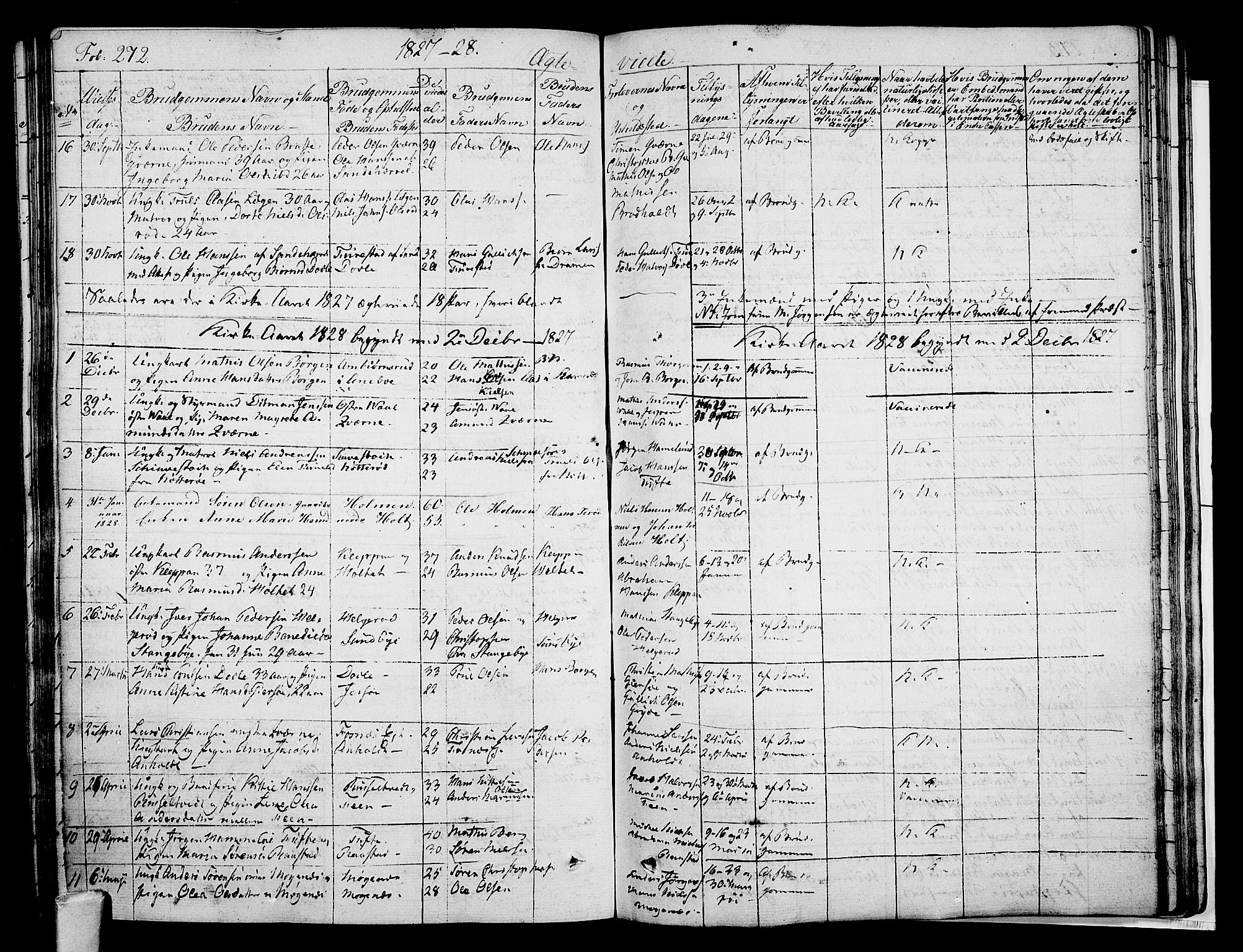Stokke kirkebøker, AV/SAKO-A-320/F/Fa/L0006: Ministerialbok nr. I 6, 1826-1843, s. 272