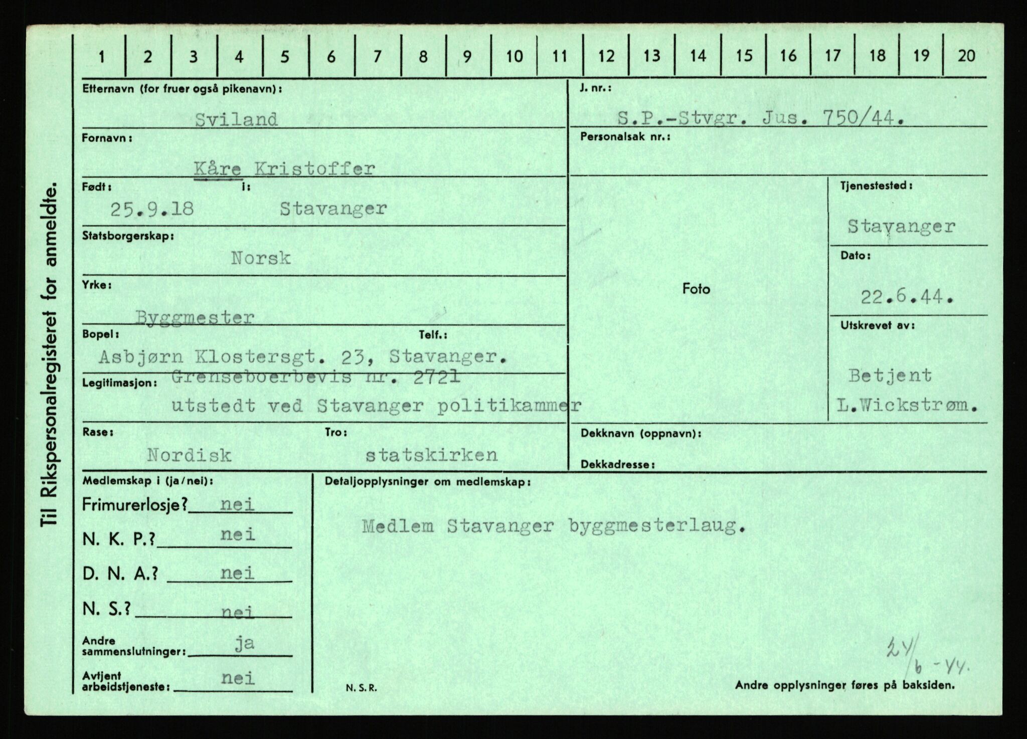 Statspolitiet - Hovedkontoret / Osloavdelingen, AV/RA-S-1329/C/Ca/L0015: Svea - Tøsse, 1943-1945, s. 593