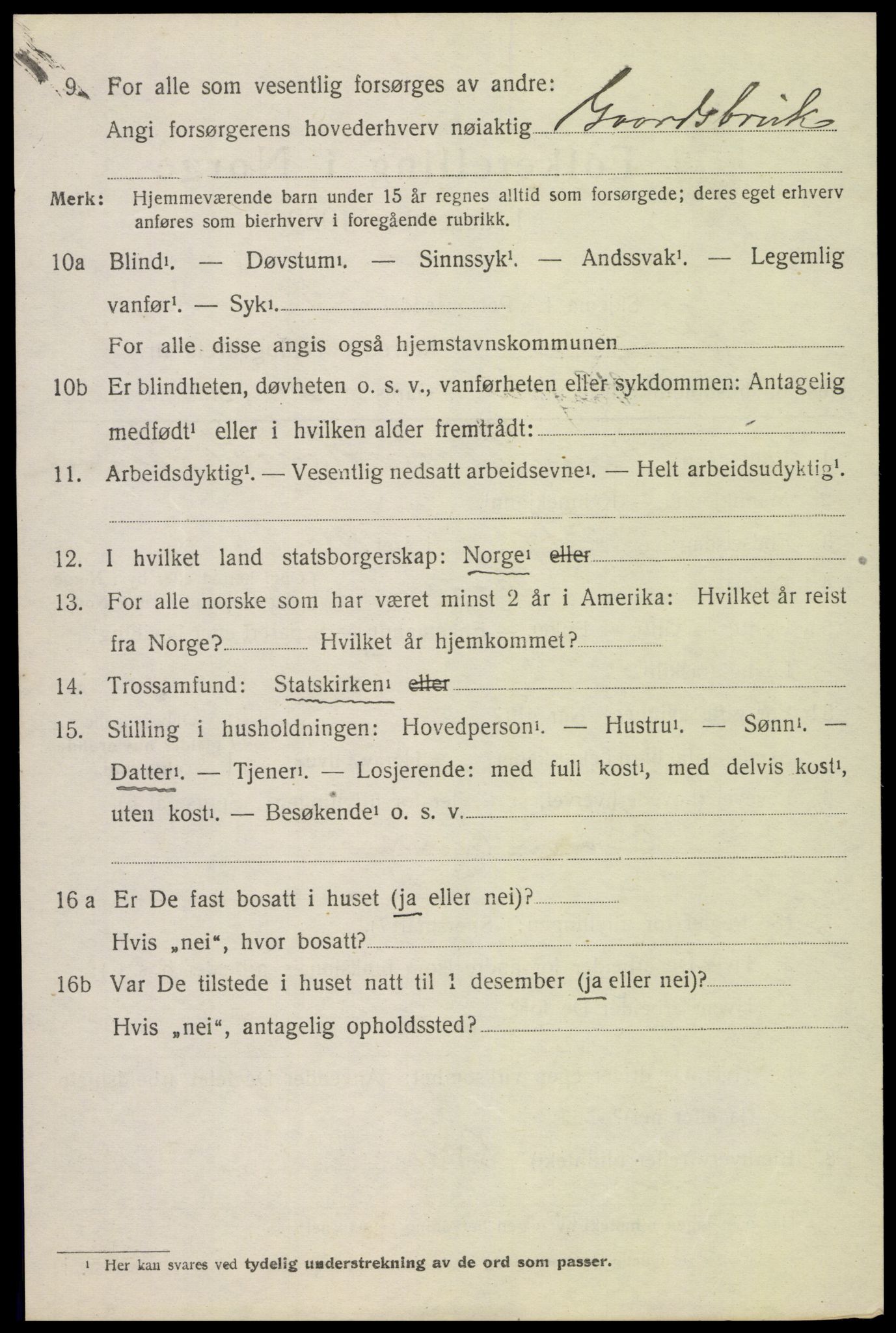 SAH, Folketelling 1920 for 0515 Vågå herred, 1920, s. 2007
