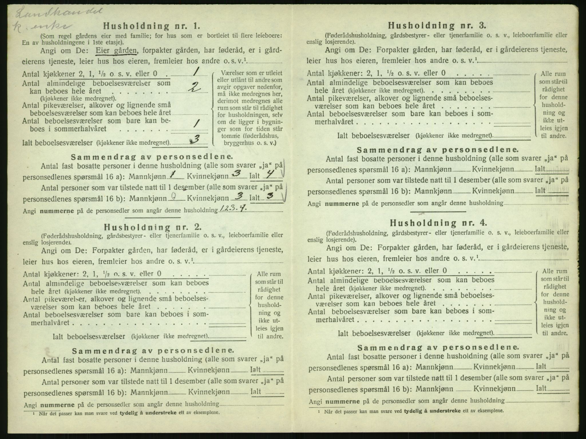 SAK, Folketelling 1920 for 0927 Høvåg herred, 1920, s. 99