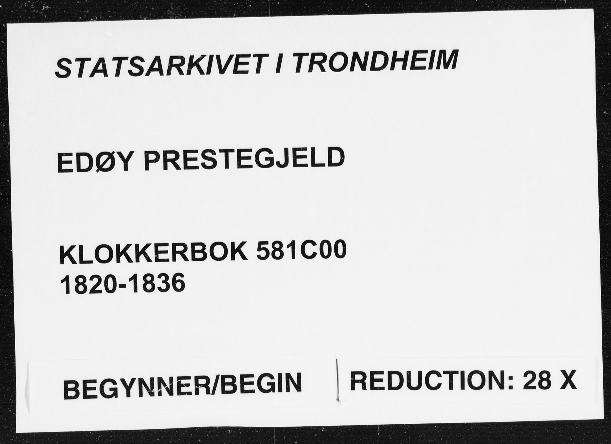 Ministerialprotokoller, klokkerbøker og fødselsregistre - Møre og Romsdal, SAT/A-1454/581/L0942: Klokkerbok nr. 581C00, 1820-1836