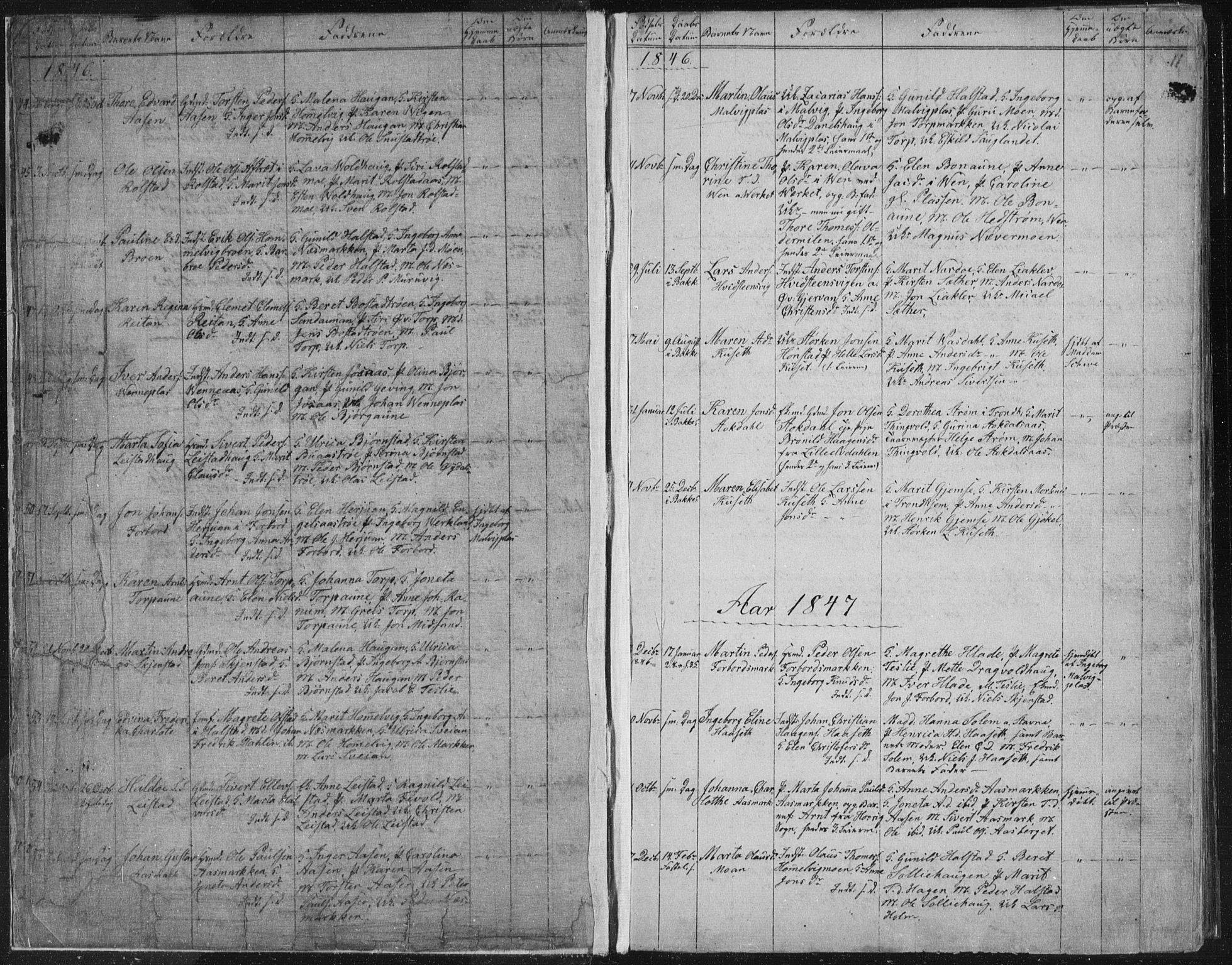 Ministerialprotokoller, klokkerbøker og fødselsregistre - Sør-Trøndelag, SAT/A-1456/616/L0406: Ministerialbok nr. 616A03, 1843-1879, s. 11