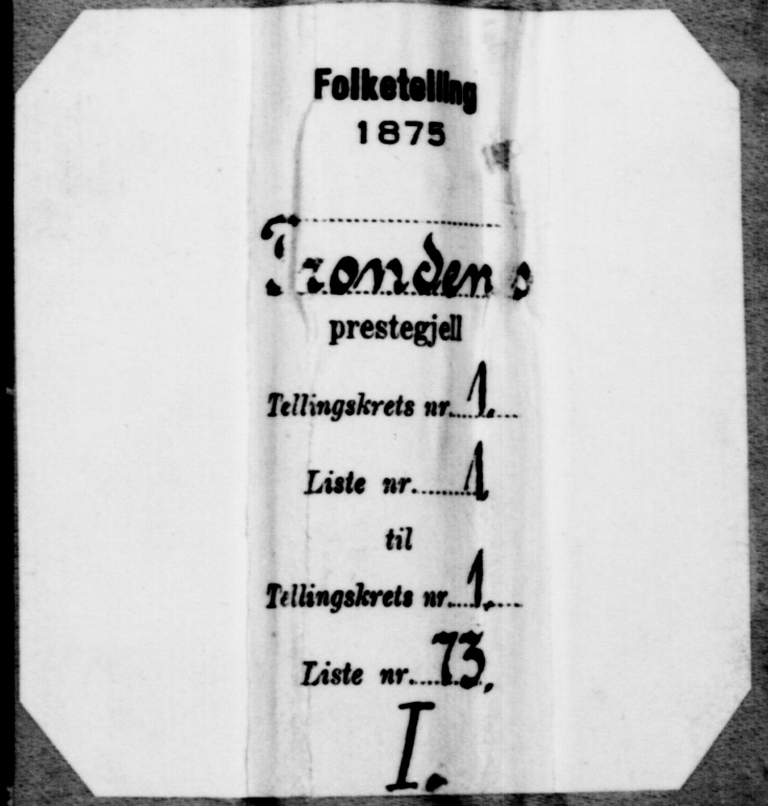 SATØ, Folketelling 1875 for 1914P Trondenes prestegjeld, 1875