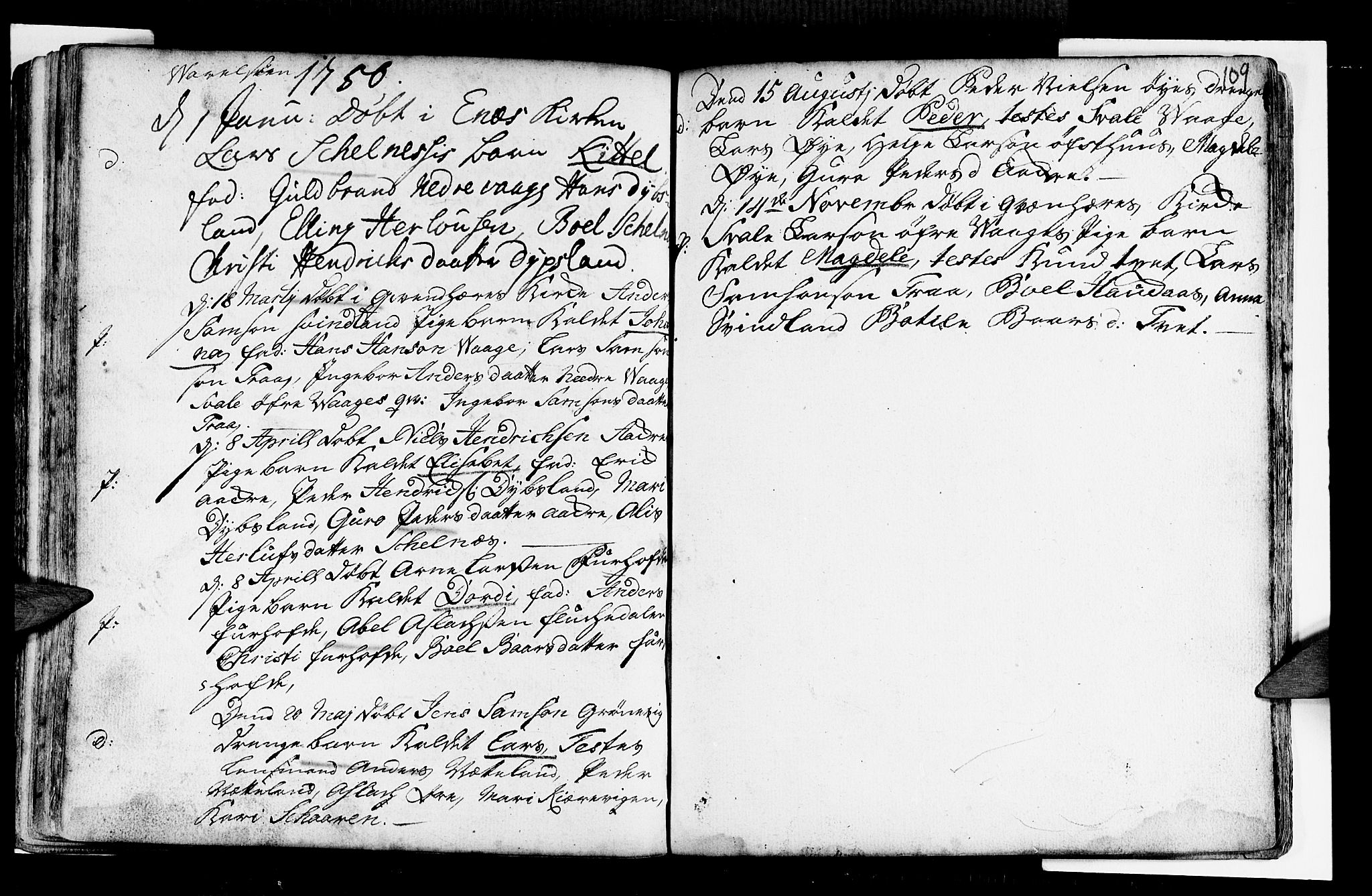 Strandebarm sokneprestembete, SAB/A-78401/H/Haa: Ministerialbok nr. A 2 /3, 1727-1750, s. 109