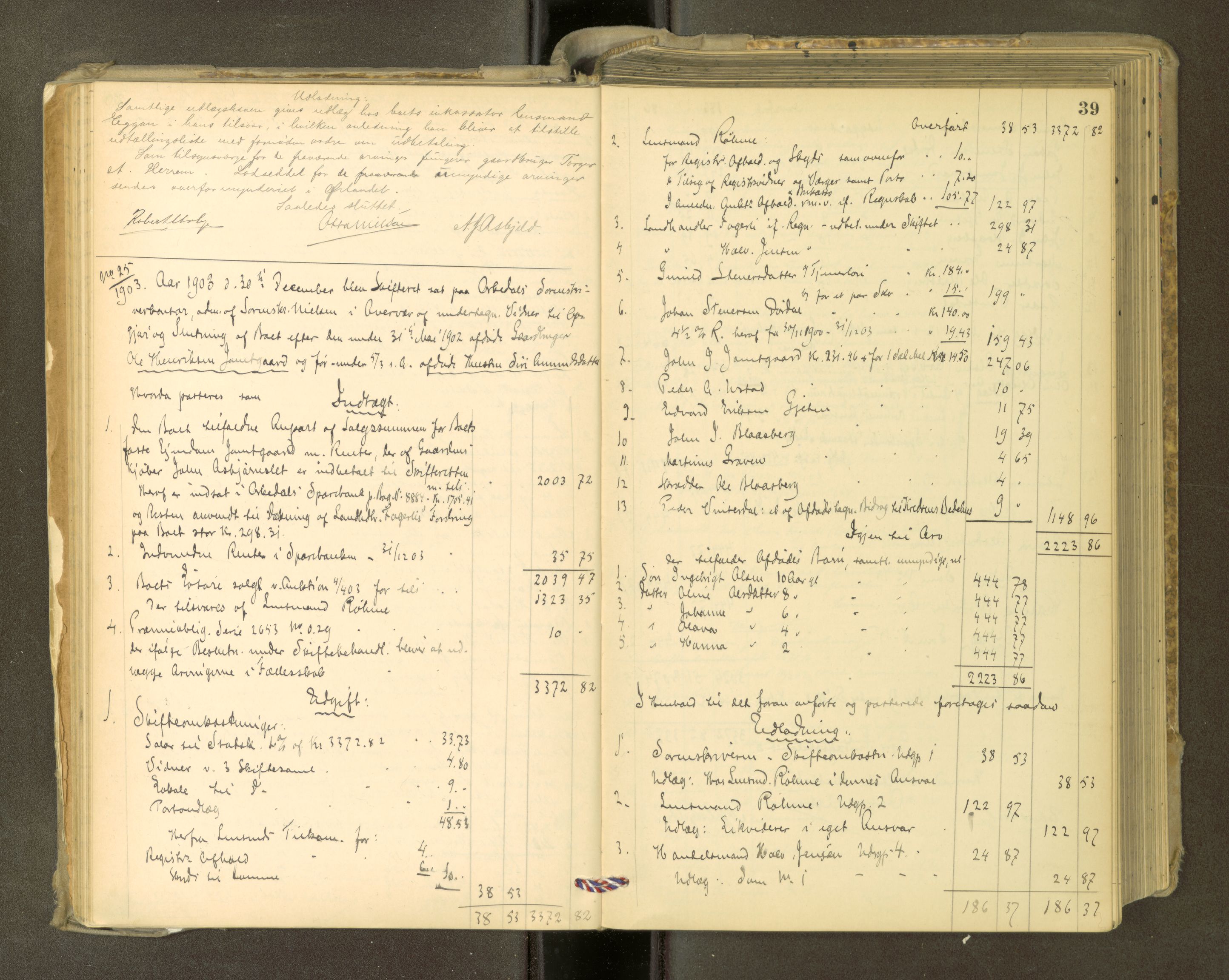 Orkdal sorenskriveri, AV/SAT-A-4169/1/3/3Aa/L0015: Skifteprotokoller, 1902-1915, s. 38b-39a