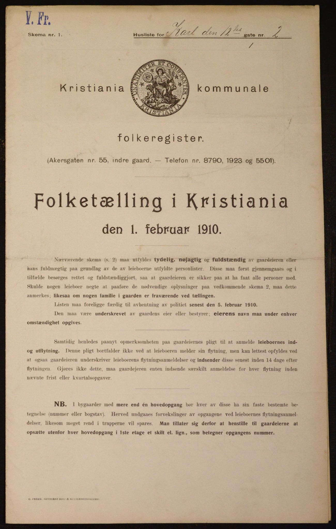 OBA, Kommunal folketelling 1.2.1910 for Kristiania, 1910, s. 46861