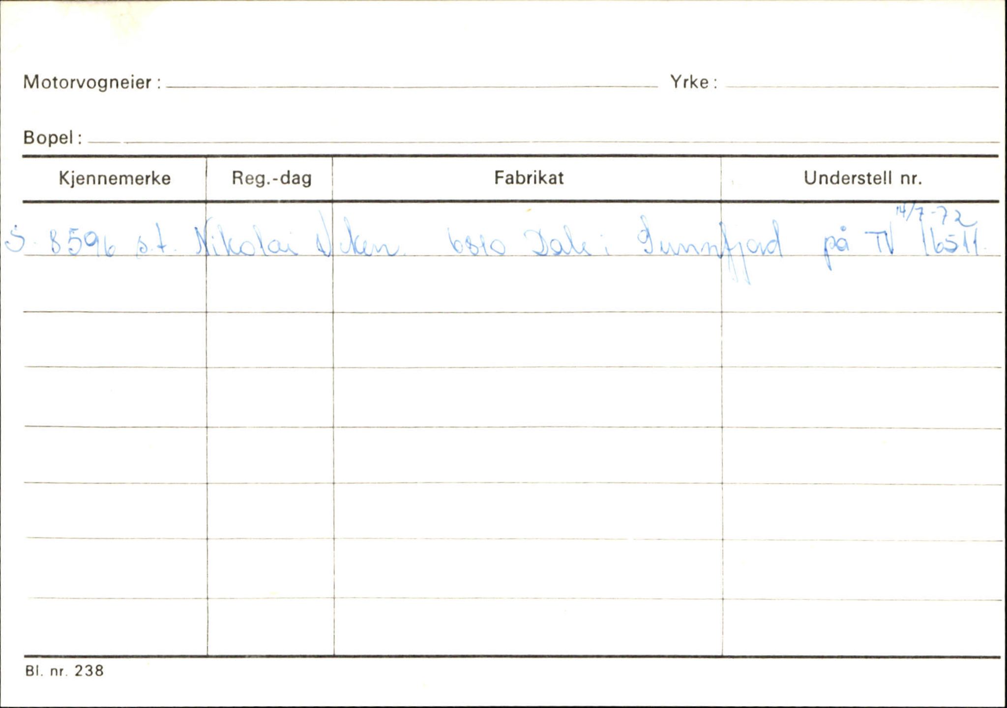 Statens vegvesen, Sogn og Fjordane vegkontor, AV/SAB-A-5301/4/F/L0131: Eigarregister Høyanger P-Å. Stryn S-Å, 1945-1975, s. 790