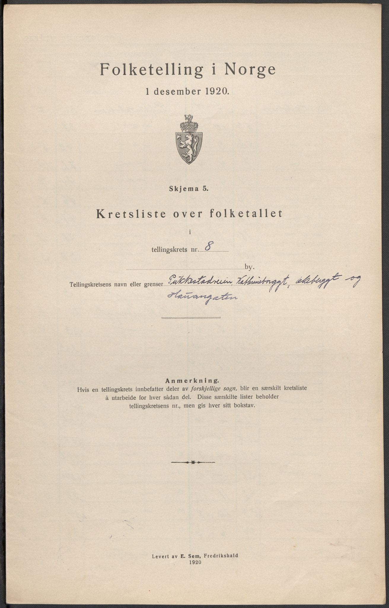 SAKO, Folketelling 1920 for 0706 Sandefjord kjøpstad, 1920, s. 27