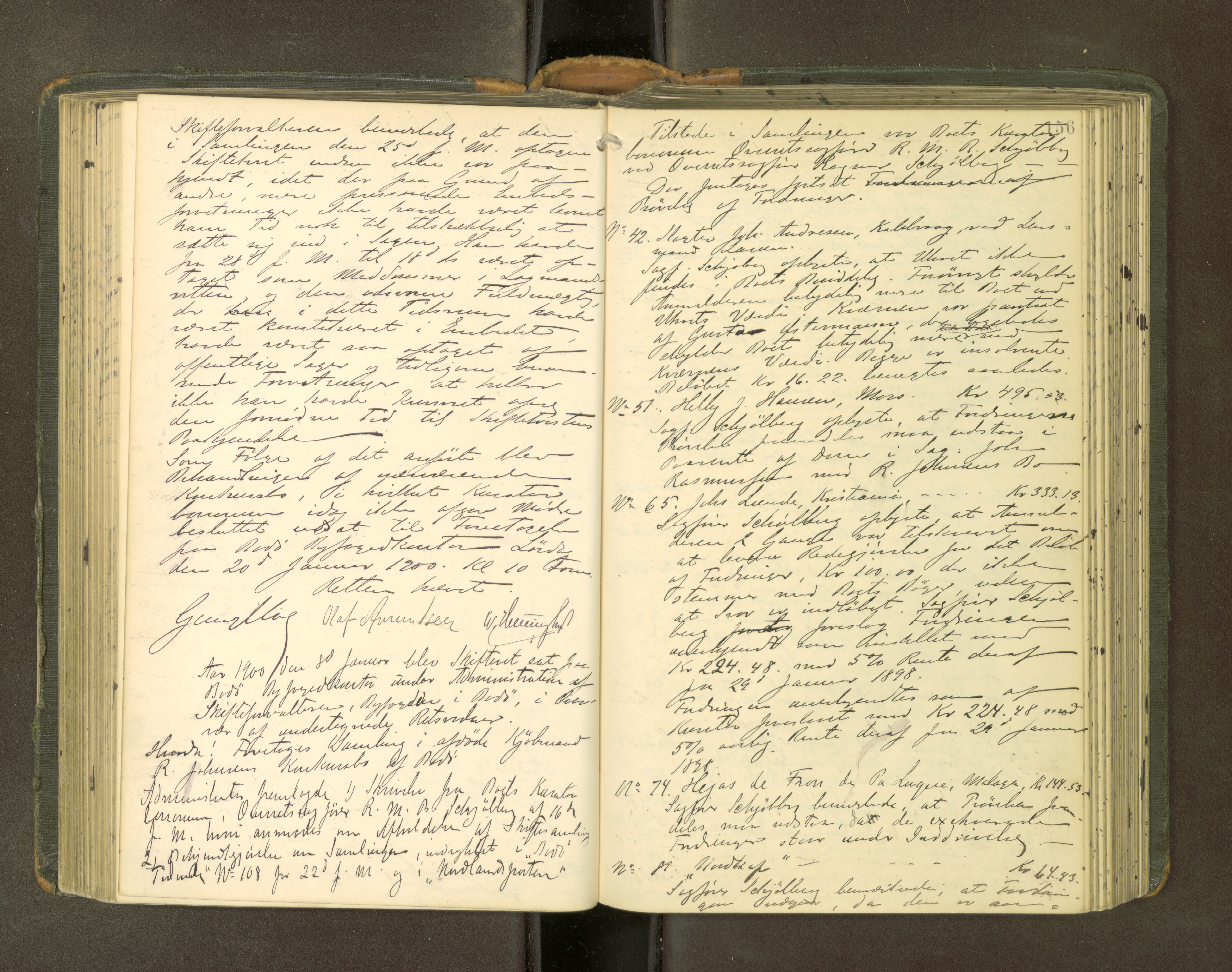 Bodø sorenskriveri, AV/SAT-A-0022/1/3/3B/L0001: Skiftebehandlingsprotokoll, 1893-1901, s. 156