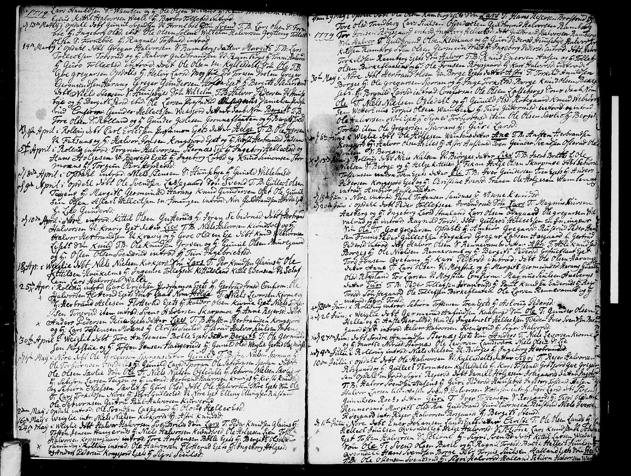 Rollag kirkebøker, AV/SAKO-A-240/F/Fa/L0004: Ministerialbok nr. I 4, 1778-1792, s. 3