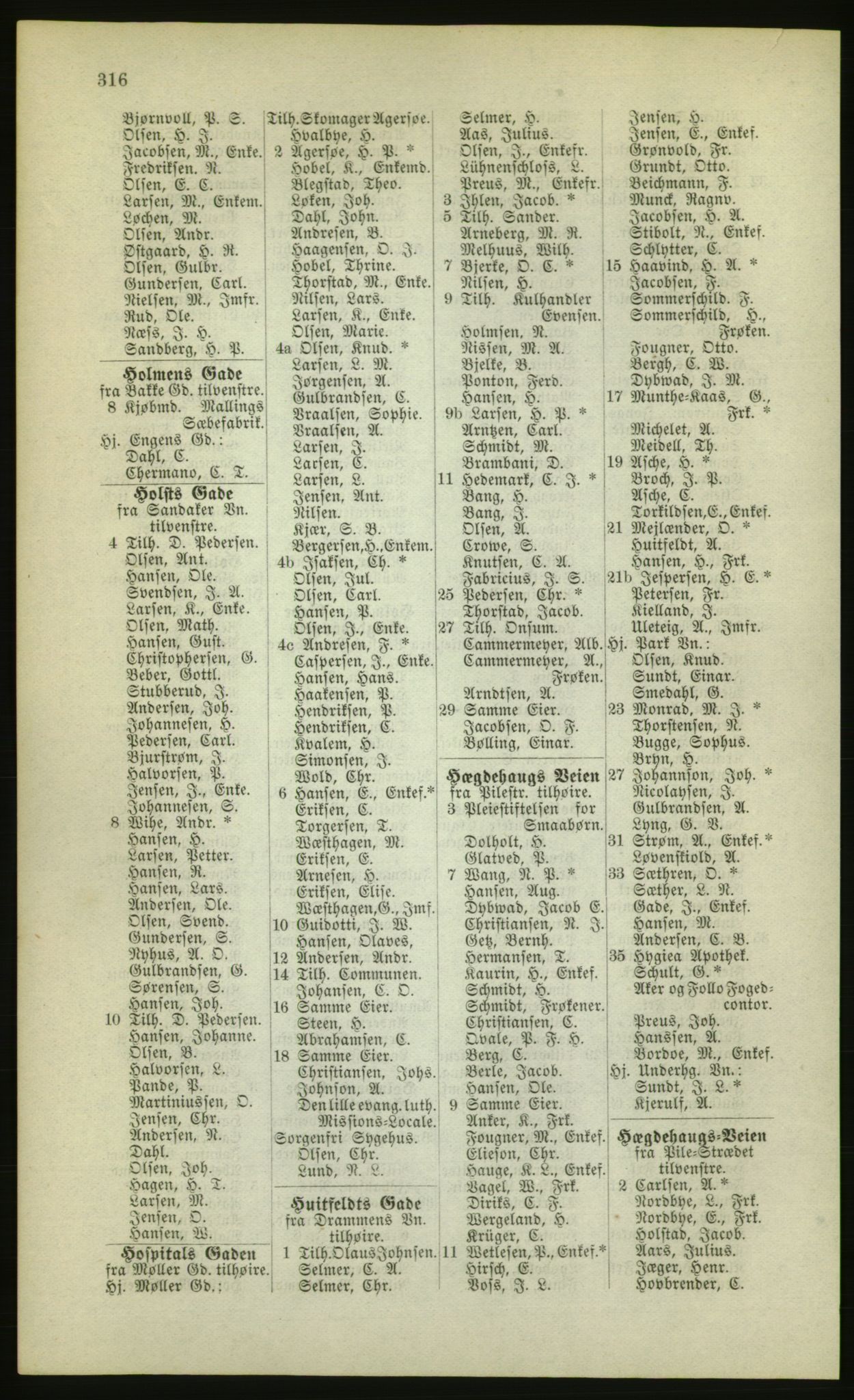 Kristiania/Oslo adressebok, PUBL/-, 1880, s. 316