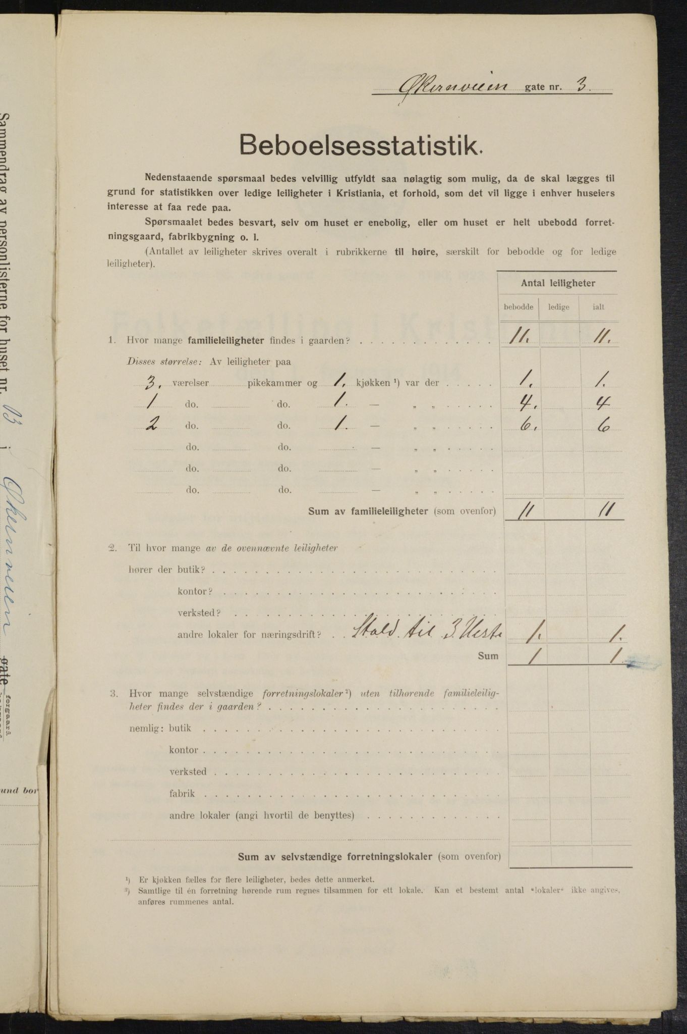 OBA, Kommunal folketelling 1.2.1914 for Kristiania, 1914, s. 129705