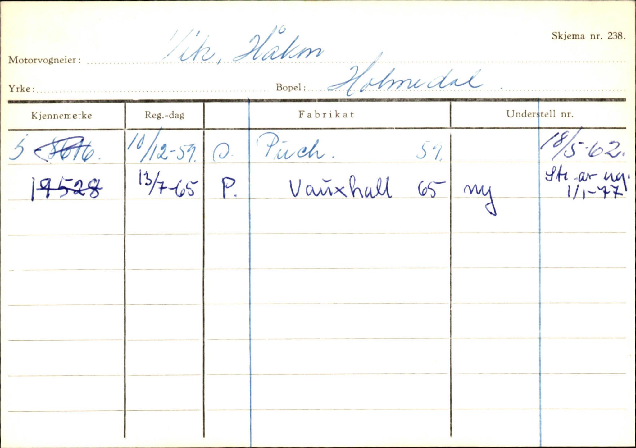 Statens vegvesen, Sogn og Fjordane vegkontor, SAB/A-5301/4/F/L0126: Eigarregister Fjaler M-Å. Leikanger A-Å, 1945-1975, s. 588