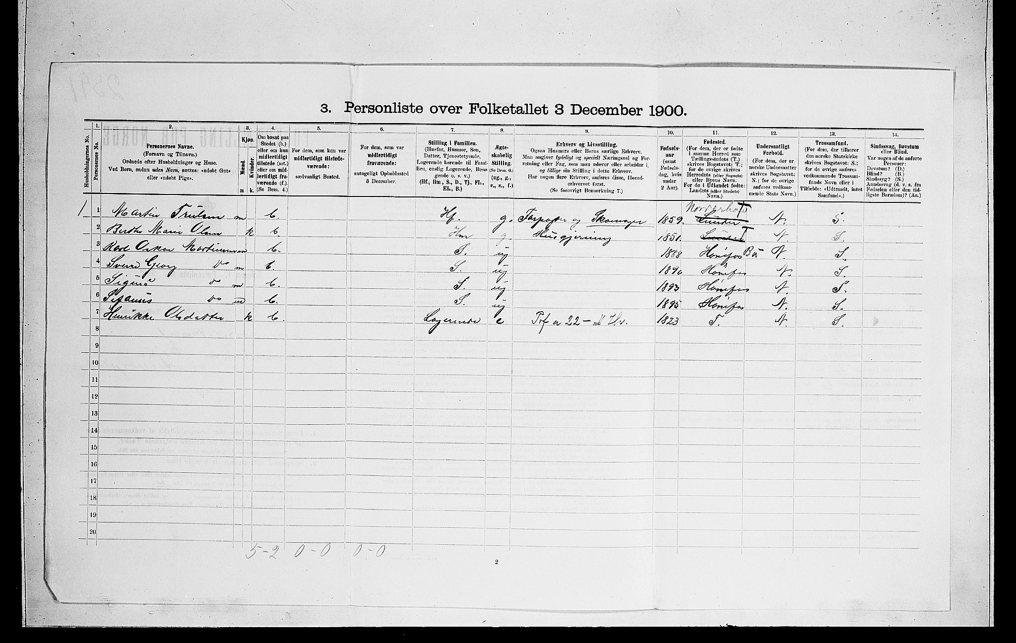 RA, Folketelling 1900 for 0613 Norderhov herred, 1900, s. 1701