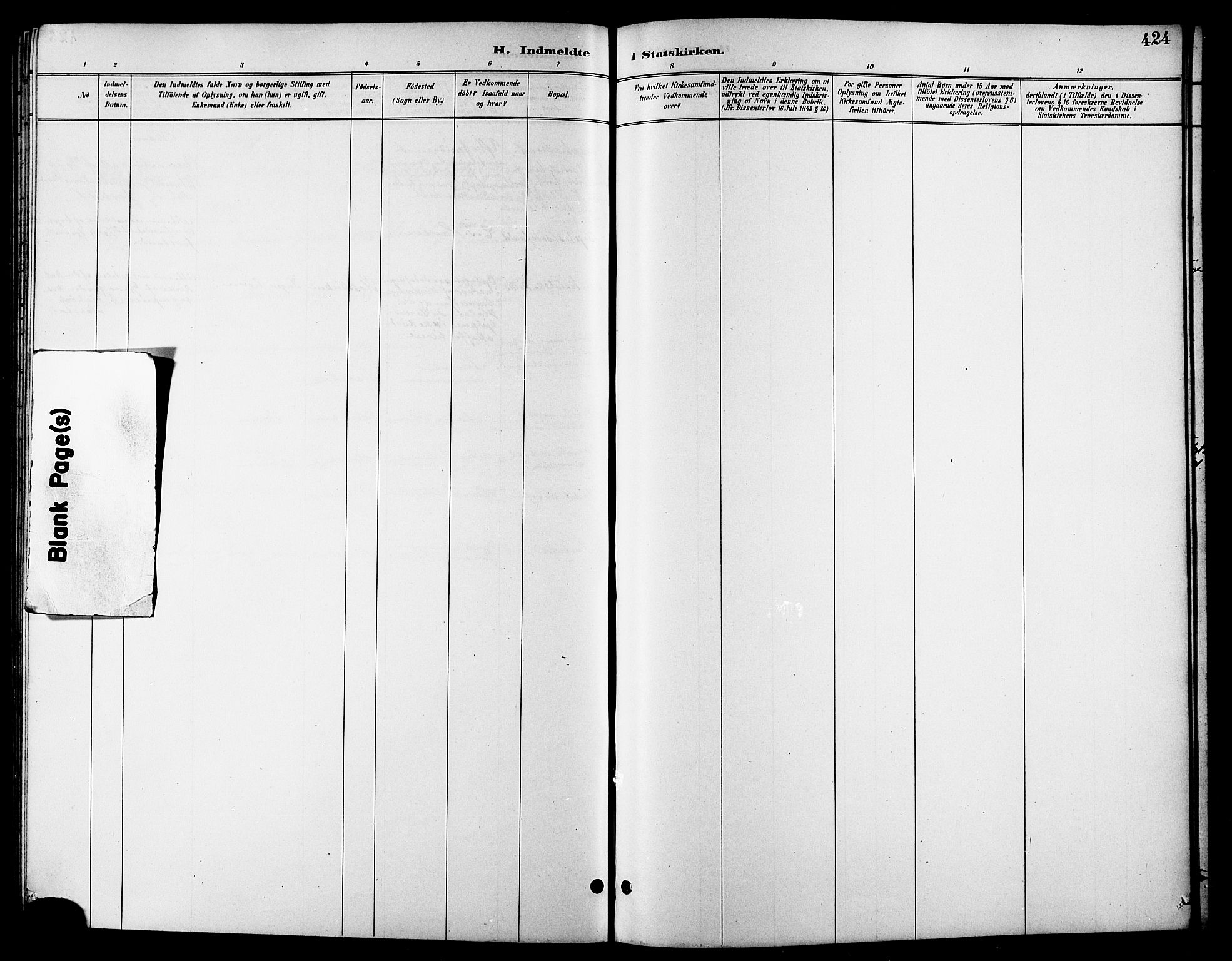Trondenes sokneprestkontor, AV/SATØ-S-1319/H/Hb/L0011klokker: Klokkerbok nr. 11, 1891-1906, s. 424