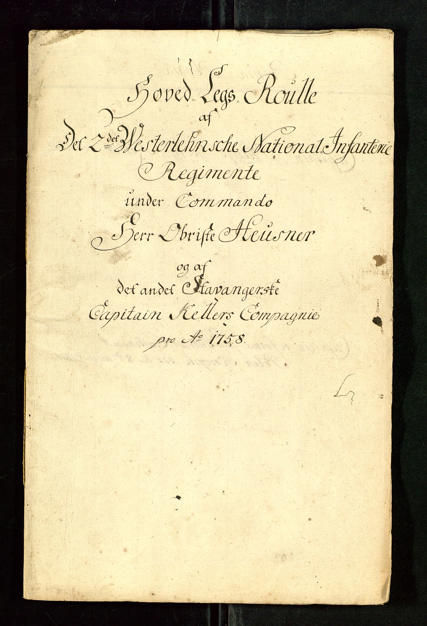 Fylkesmannen i Rogaland, SAST/A-101928/99/3/325/325CA/L0015: MILITÆRE MANNTALL/LEGDSRULLER: RYFYLKE, JÆREN OG DALANE FOGDERI, 2.WESTERLENSKE REGIMENT, LENSMANNSMANNTALL JÆREN, 1754-1759