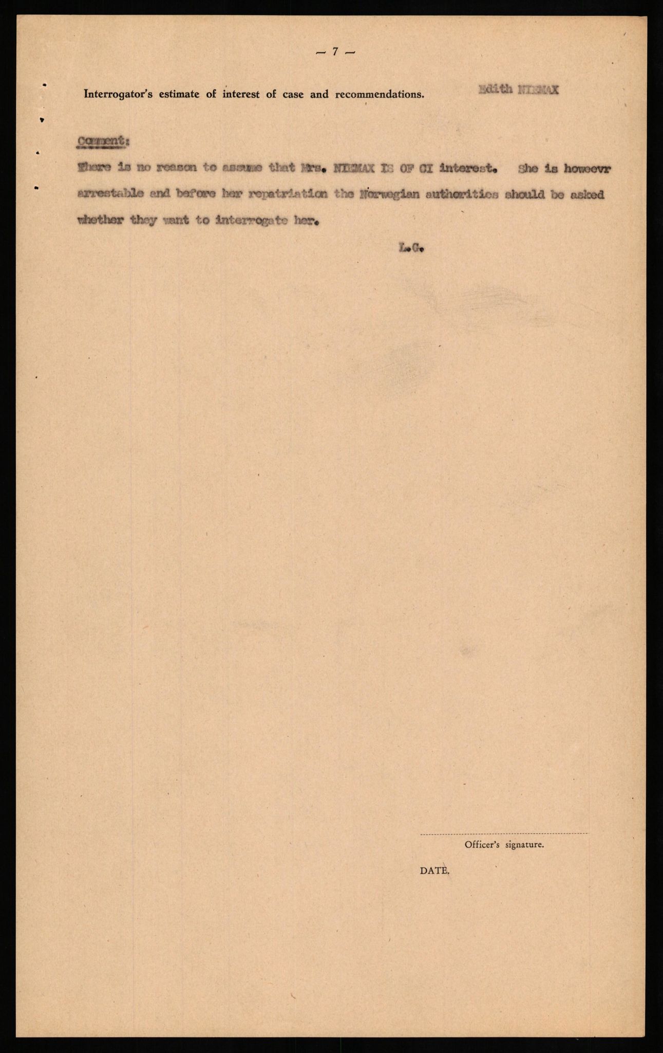 Forsvaret, Forsvarets overkommando II, AV/RA-RAFA-3915/D/Db/L0024: CI Questionaires. Tyske okkupasjonsstyrker i Norge. Tyskere., 1945-1946, s. 162