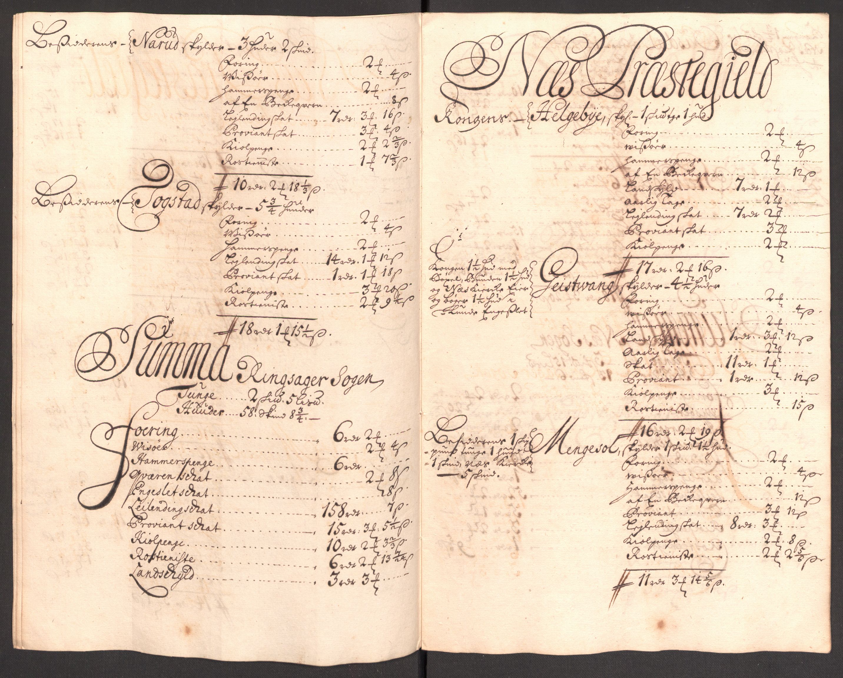 Rentekammeret inntil 1814, Reviderte regnskaper, Fogderegnskap, AV/RA-EA-4092/R16/L1044: Fogderegnskap Hedmark, 1708, s. 211