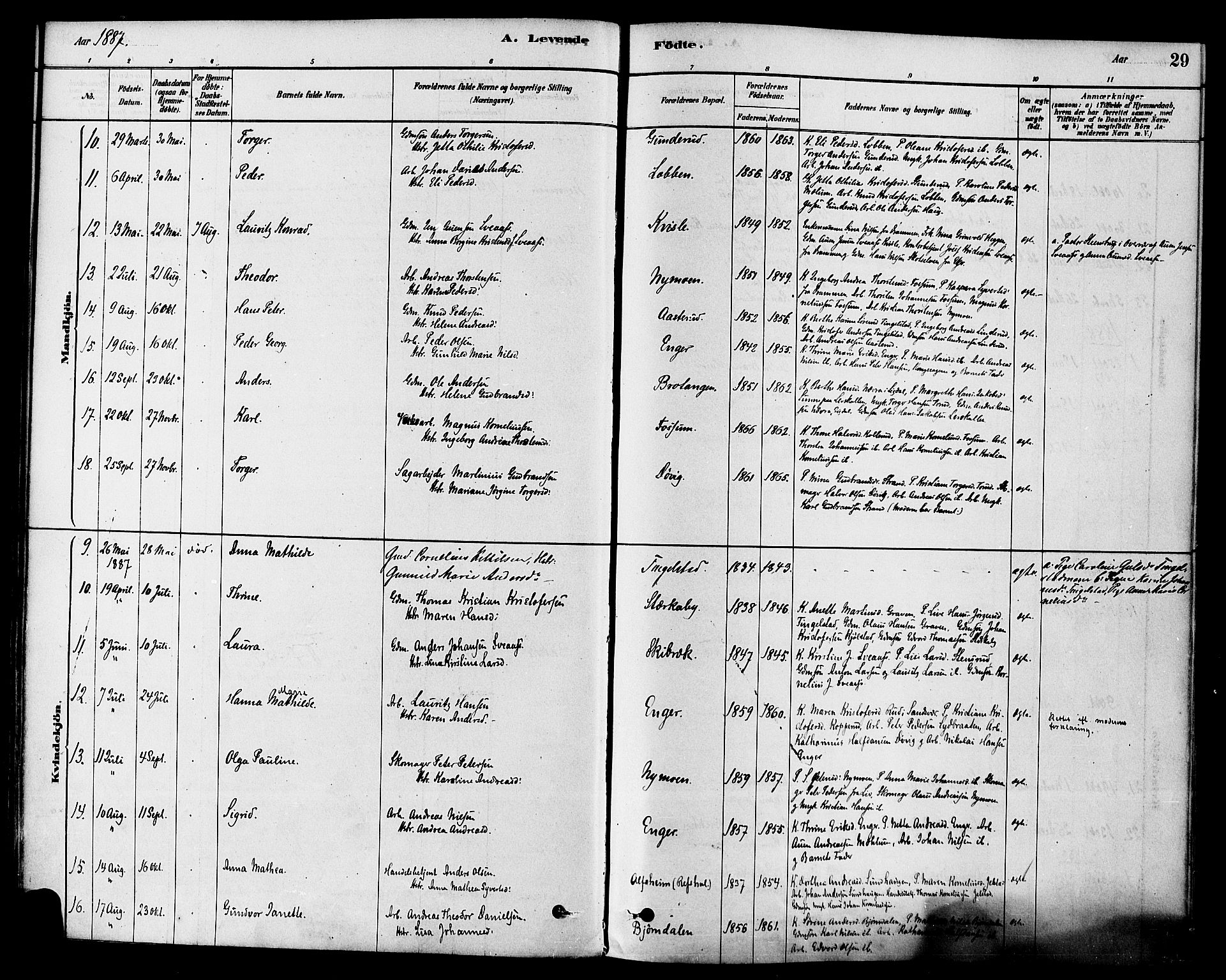 Modum kirkebøker, SAKO/A-234/F/Fa/L0015: Ministerialbok nr. 15 /1, 1877-1889, s. 29