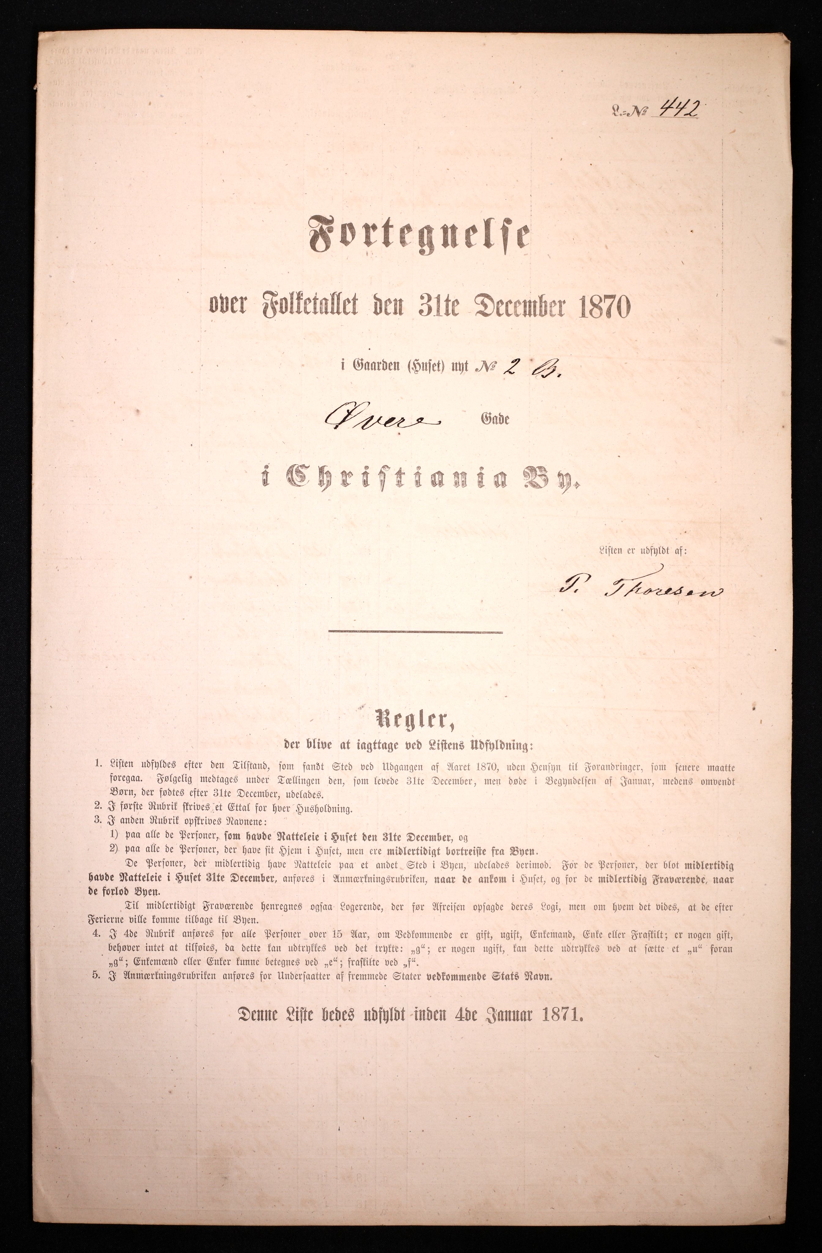 RA, Folketelling 1870 for 0301 Kristiania kjøpstad, 1870, s. 4661